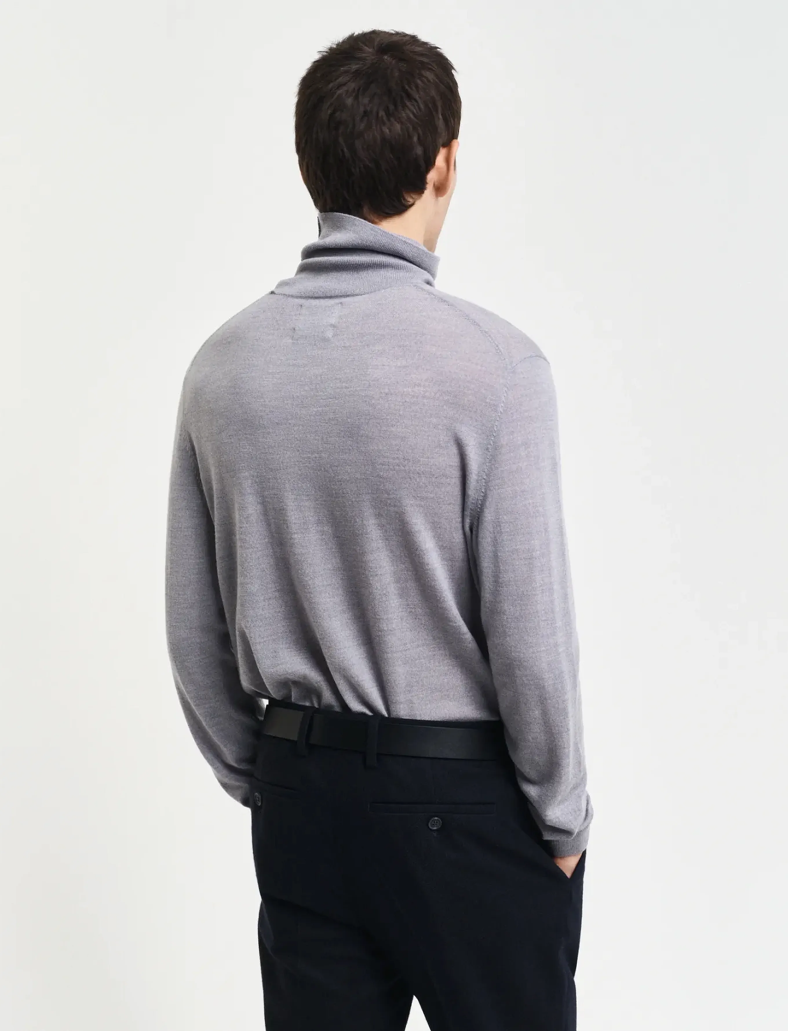 Gant - EXTRAFINE MERINO WOOL TURTLENECK - rollkragen - grey melange - 2
