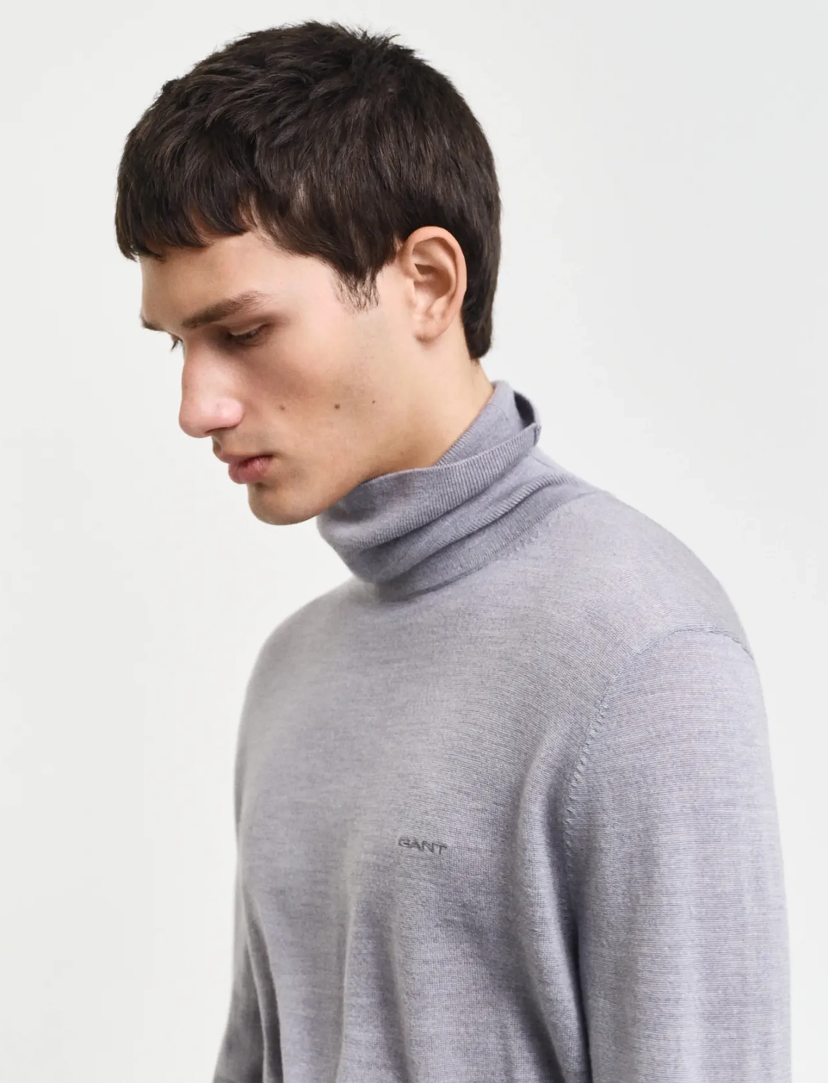 Gant - EXTRAFINE MERINO WOOL TURTLENECK - rollkragen - grey melange - 3
