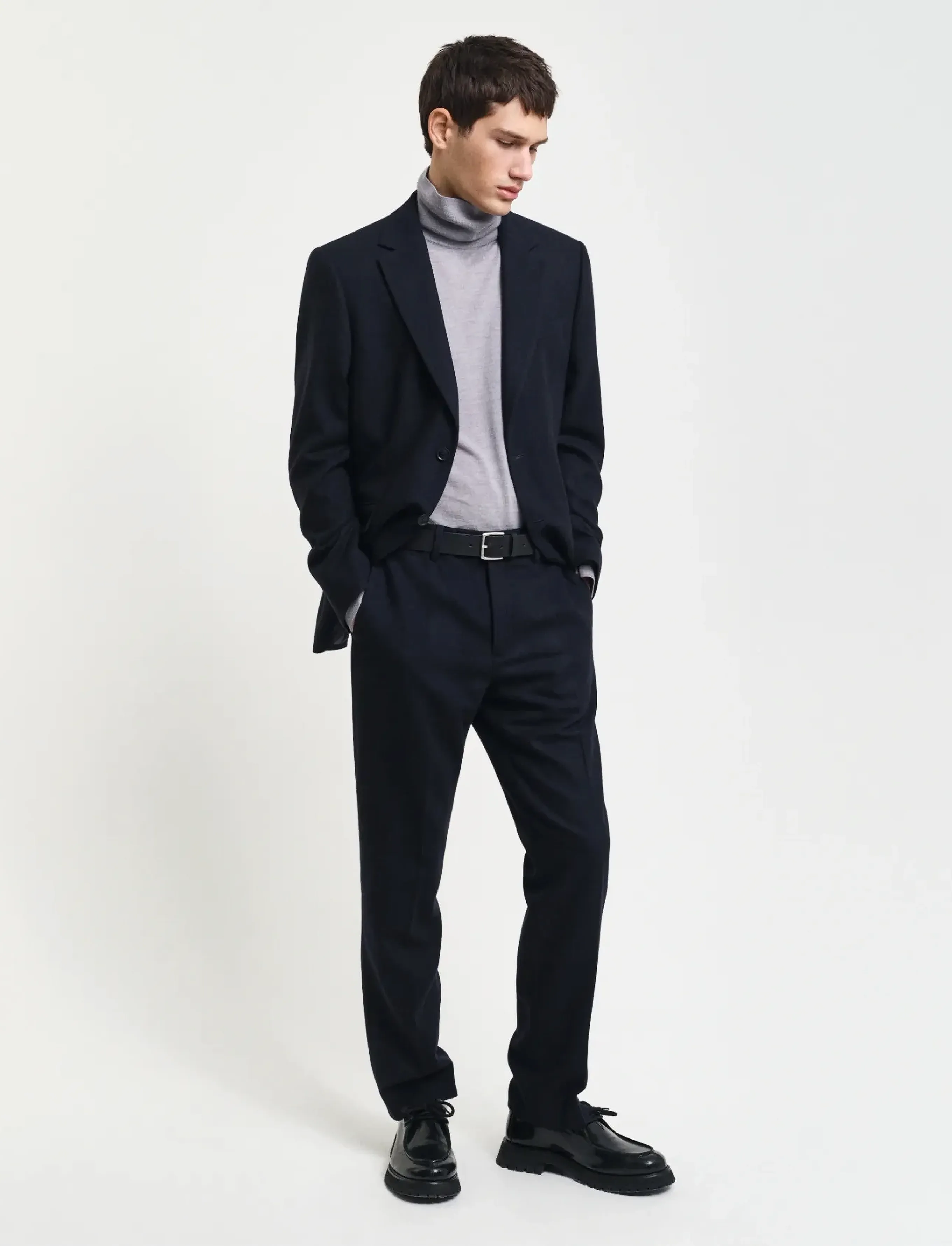 Gant - EXTRAFINE MERINO WOOL TURTLENECK - rollkragen - grey melange - 4
