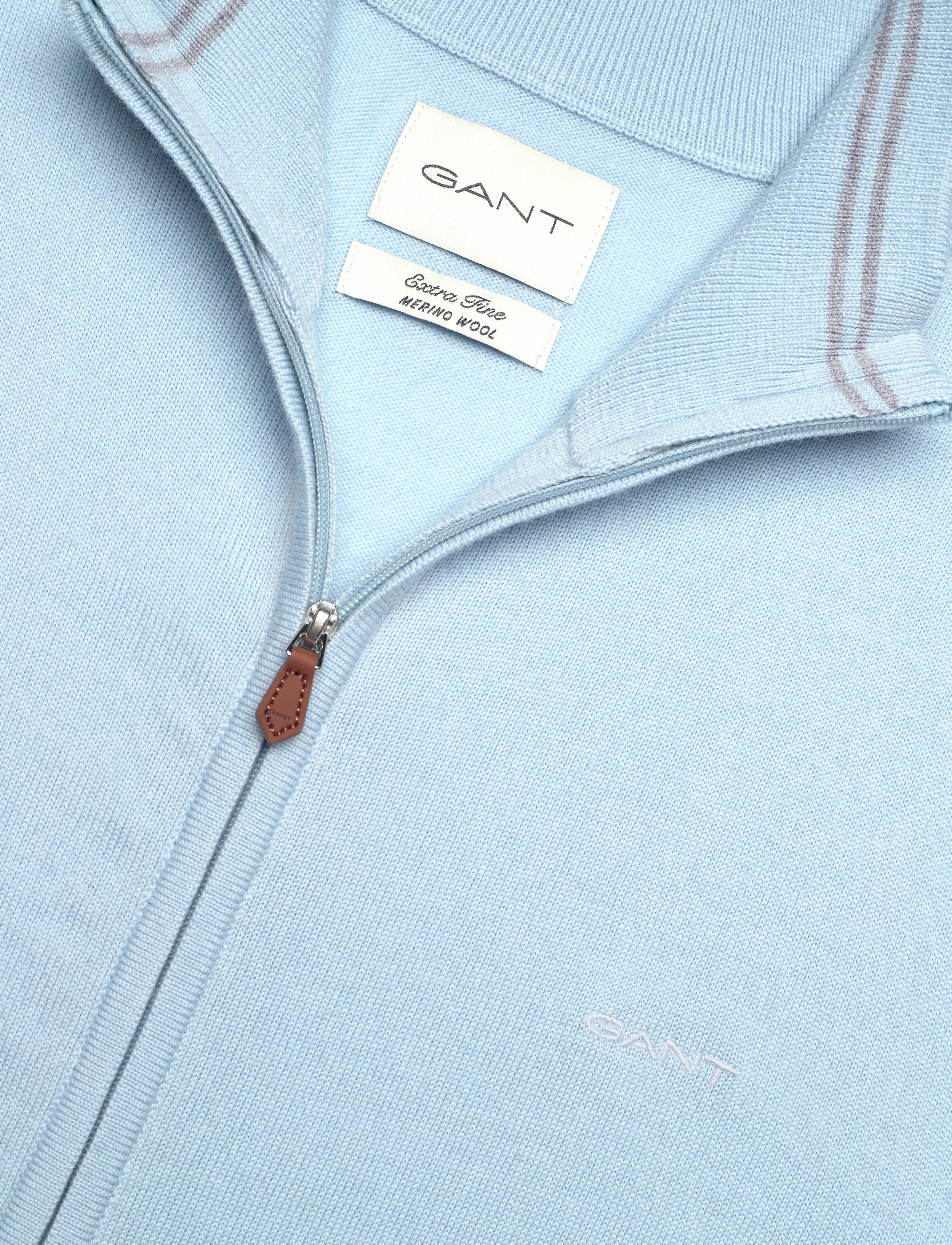 Gant - EXTRAFINE MERINO WOOL ZIP CARDIGAN - pulls zippés - fresh blue - 2
