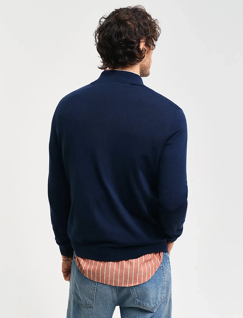 GANT - EXTRAFINE MERINO WOOL POLO - stickade pikéer - marine - 2
