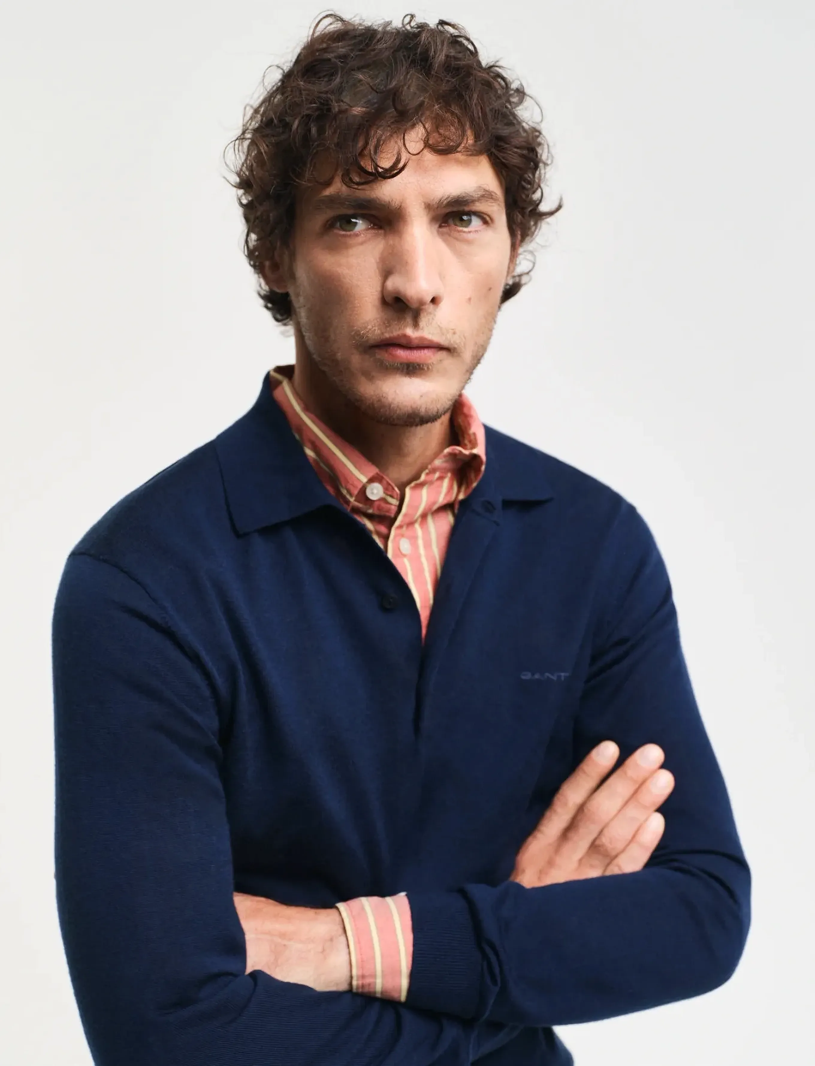 GANT - EXTRAFINE MERINO WOOL POLO - marine - 3
