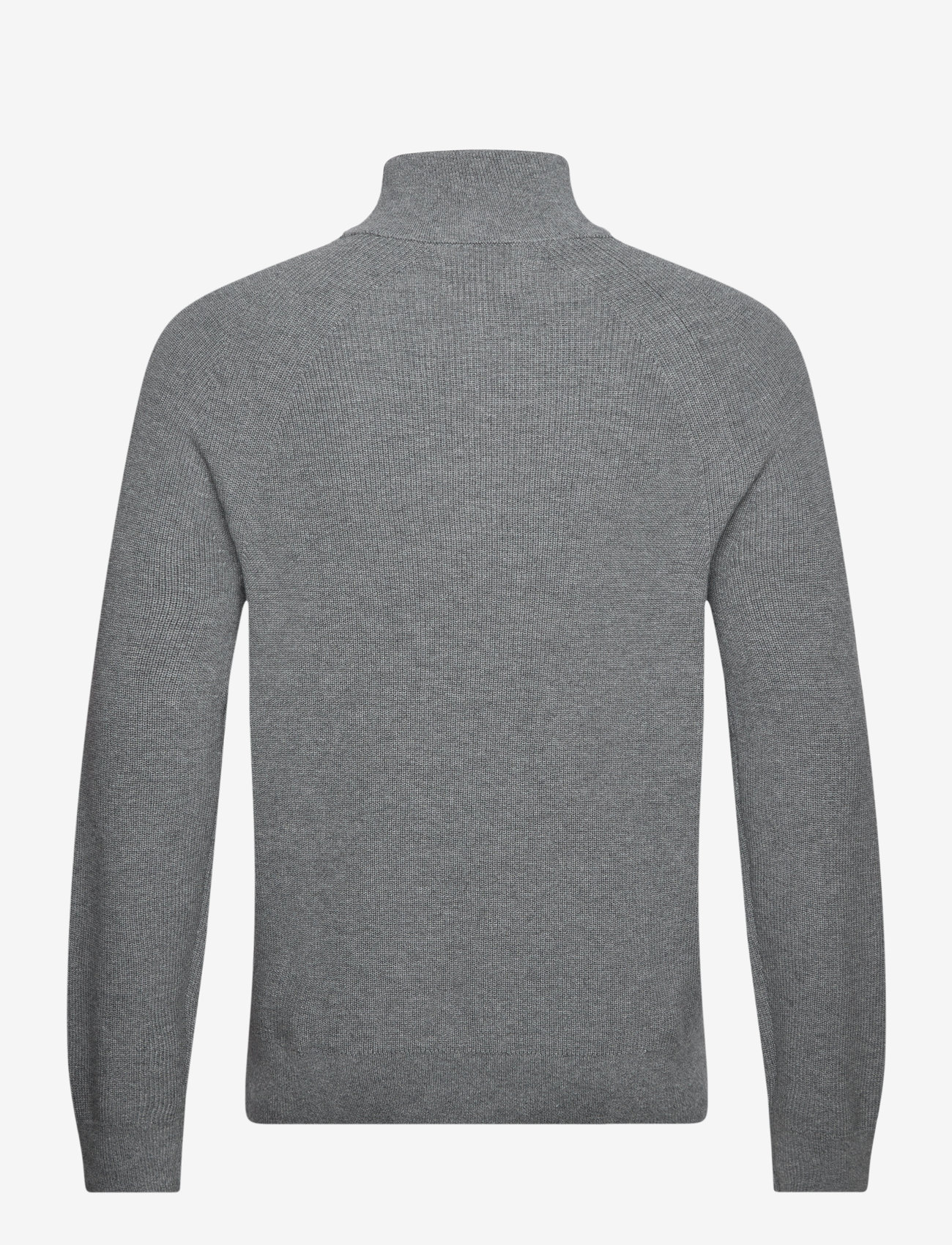 GANT - COTTON WOOL RIB HALF ZIP - half zip - dark grey melange - 2
