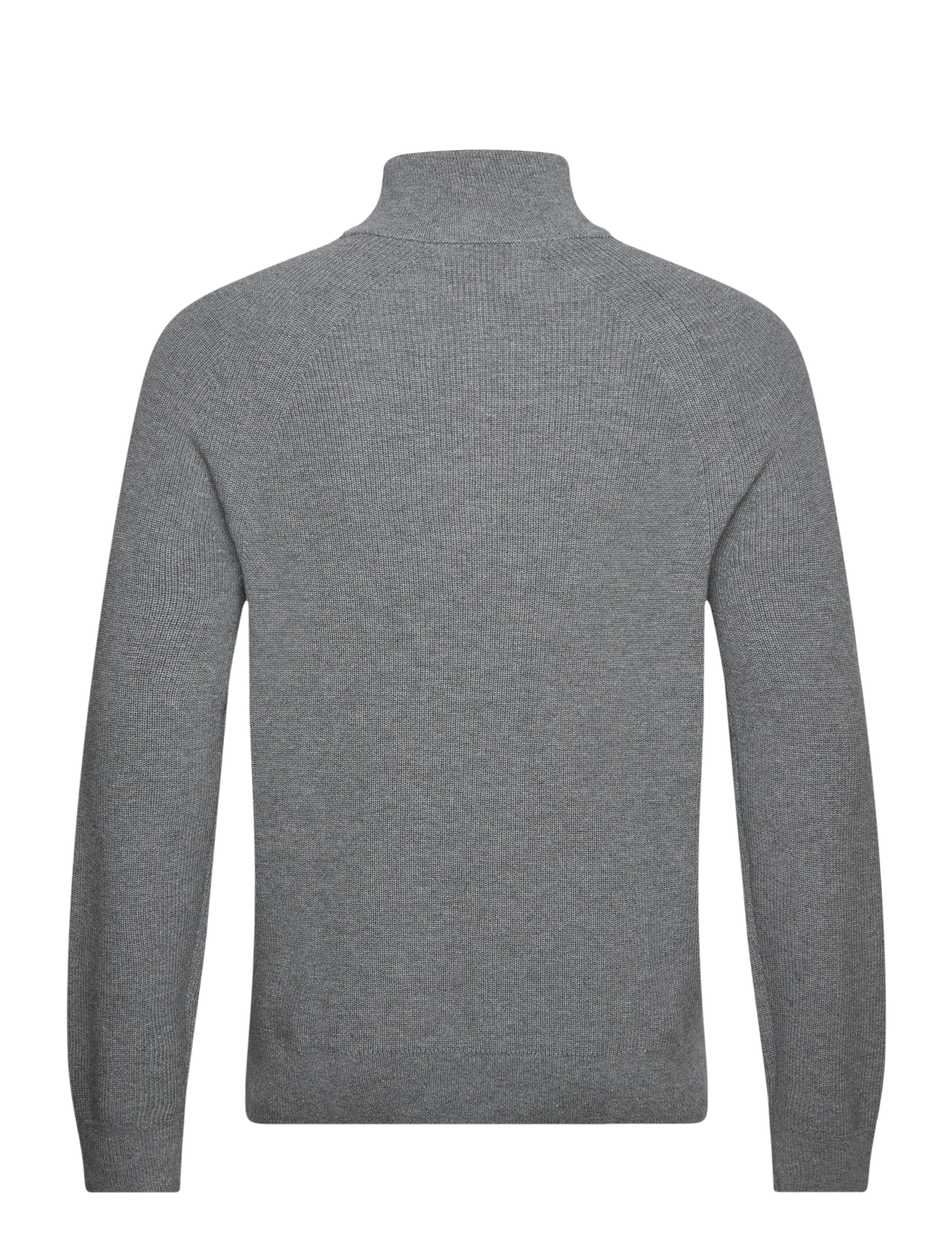Gant - COTTON WOOL RIB HALF ZIP - herren - dark grey melange - 2
