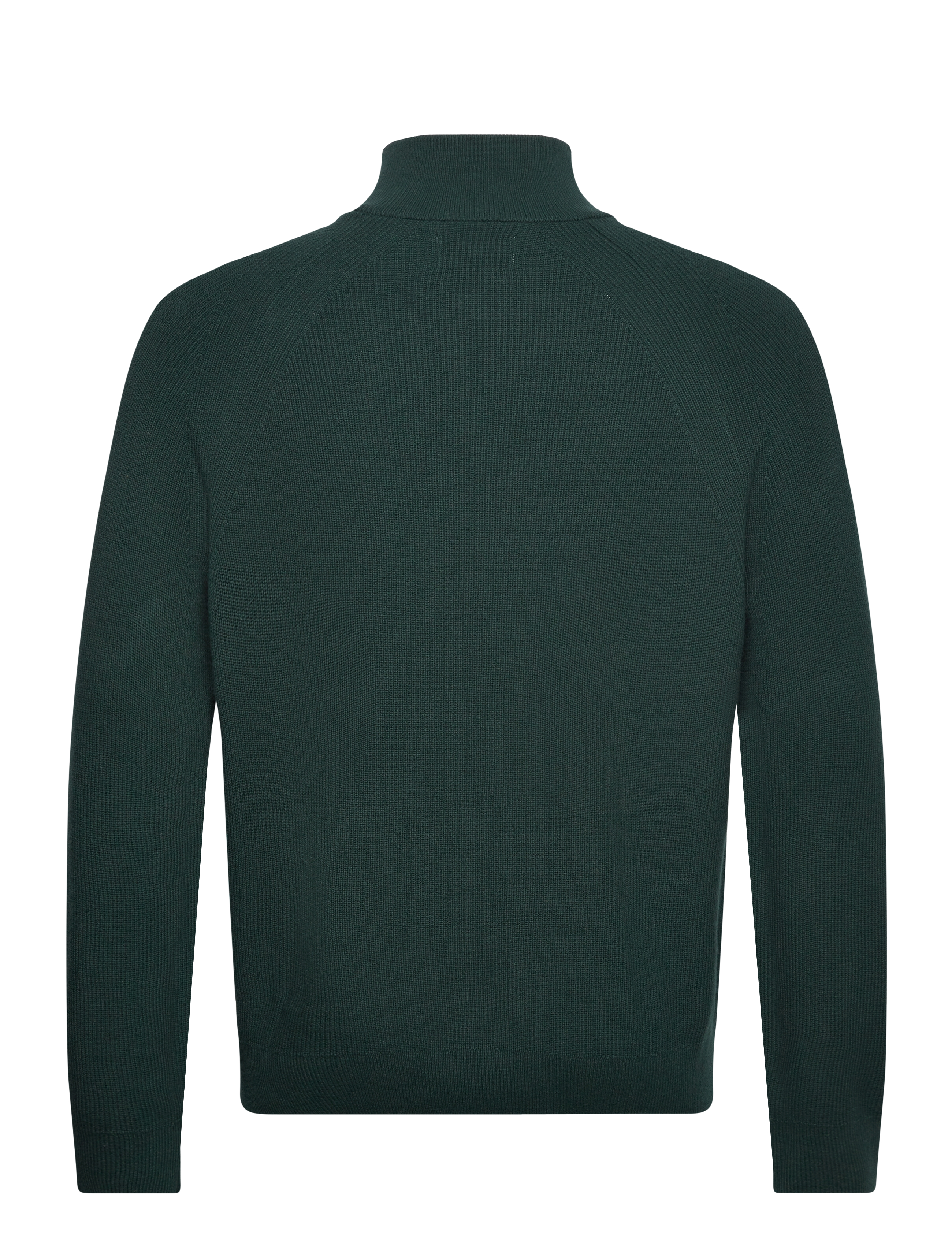 Gant - COTTON WOOL RIB HALF ZIP - mænd - tartan green - 2