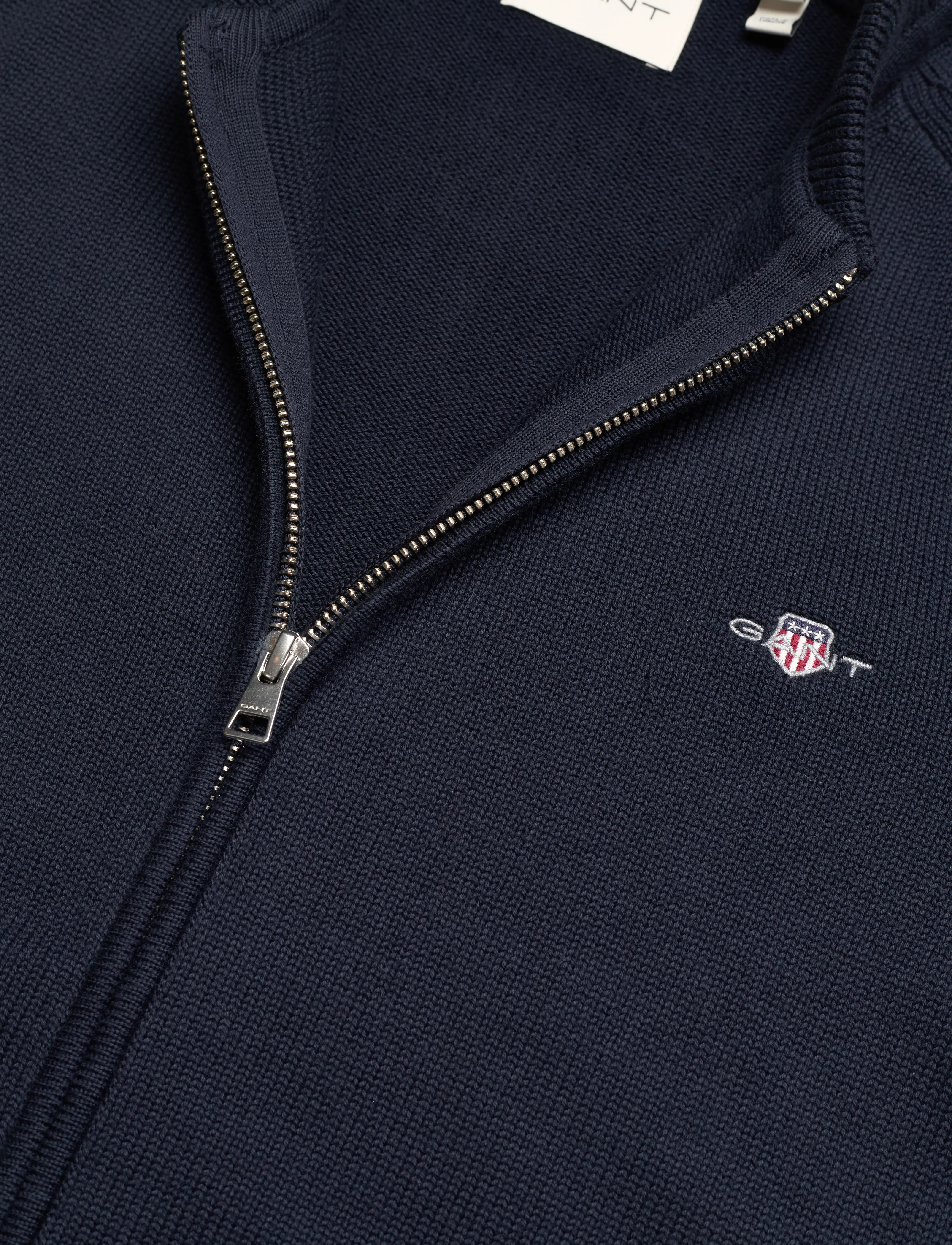 GANT - CASUAL COTTON BOMBER CARDIGAN - evening blue - 2