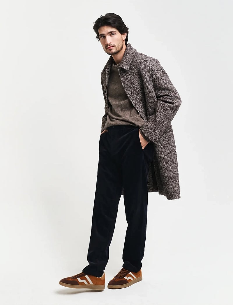 GANT - WOOL BLEND C-NECK - Ümmarguse kaelusega kudumid - dark hazelnut melange - 4