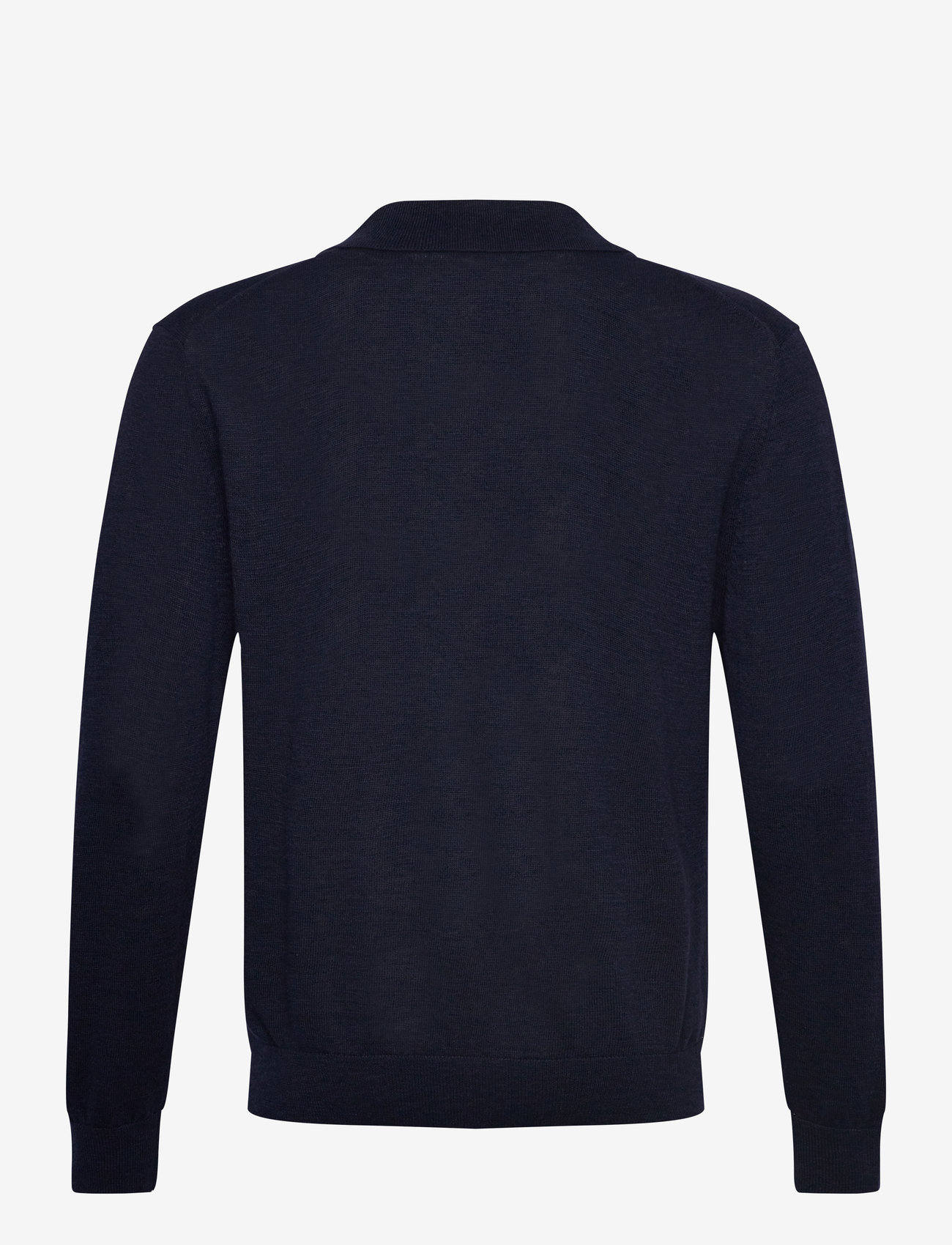 GANT - LINEN BLEND POLO - long-sleeved knitted polos - evening blue - 2