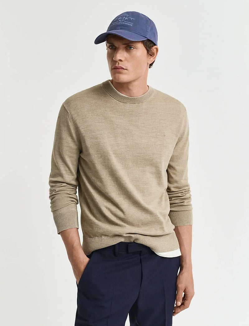 GANT - SUNFADED C-NECK - rundhals - dry sand - 0