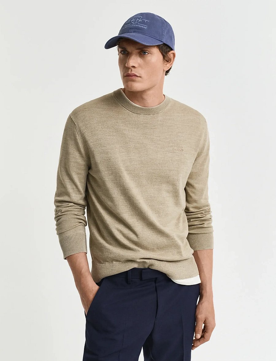 Gant - SUNFADED C-NECK - Ümara kaelusega - dry sand - 0