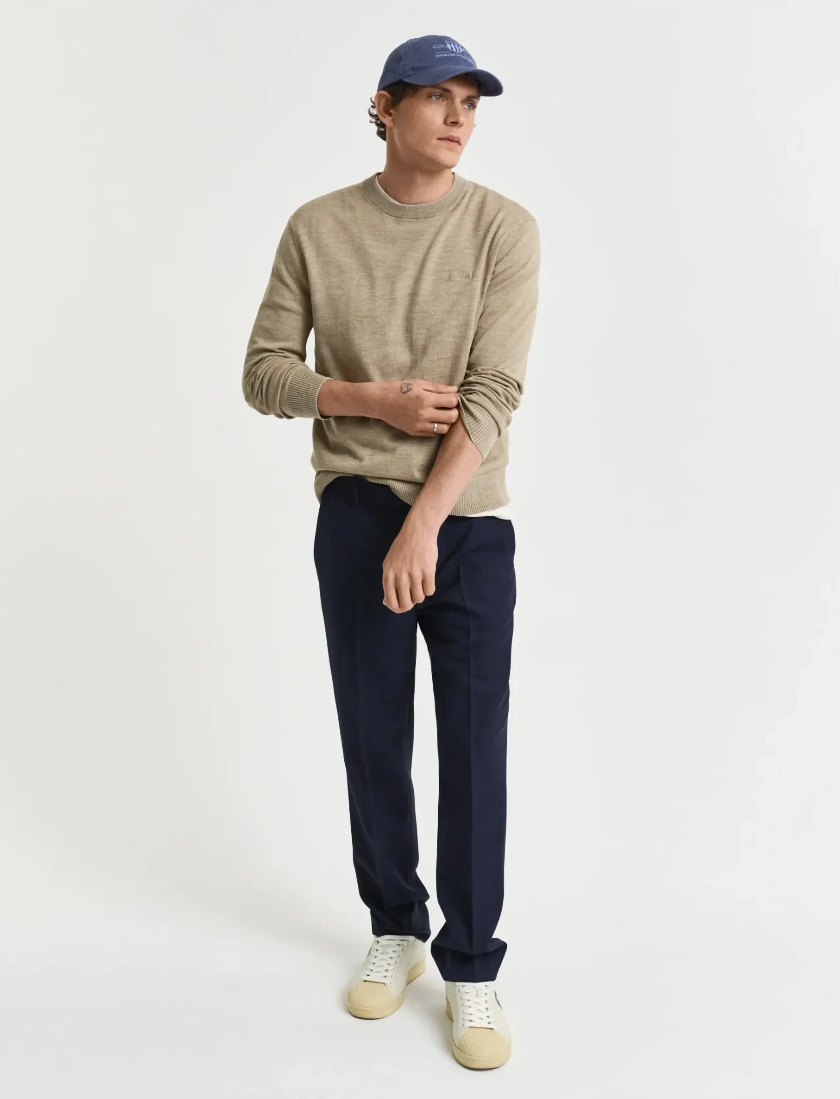 Gant - SUNFADED C-NECK - tavalised kudumid - dry sand - 4