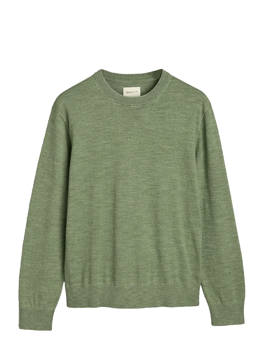 Gant - SUNFADED C-NECK - Ümara kaelusega - kalamata green - 1