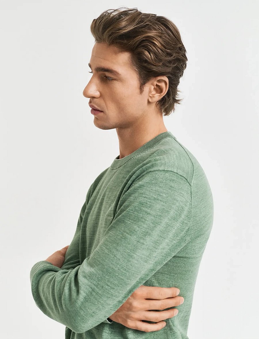 Gant - SUNFADED C-NECK - Ümara kaelusega - kalamata green - 3
