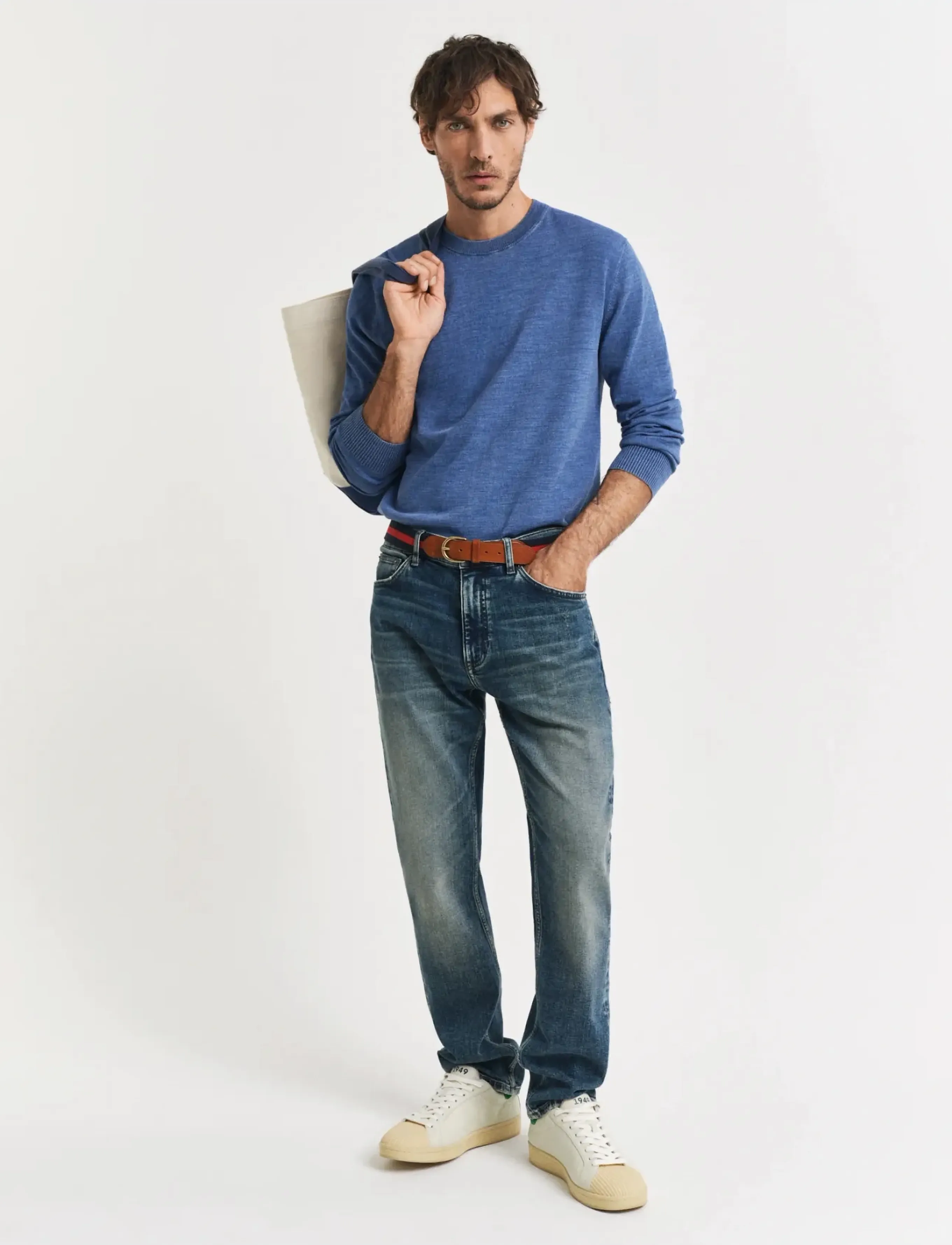 Gant - SUNFADED C-NECK - rundhalsad - persian blue - 4