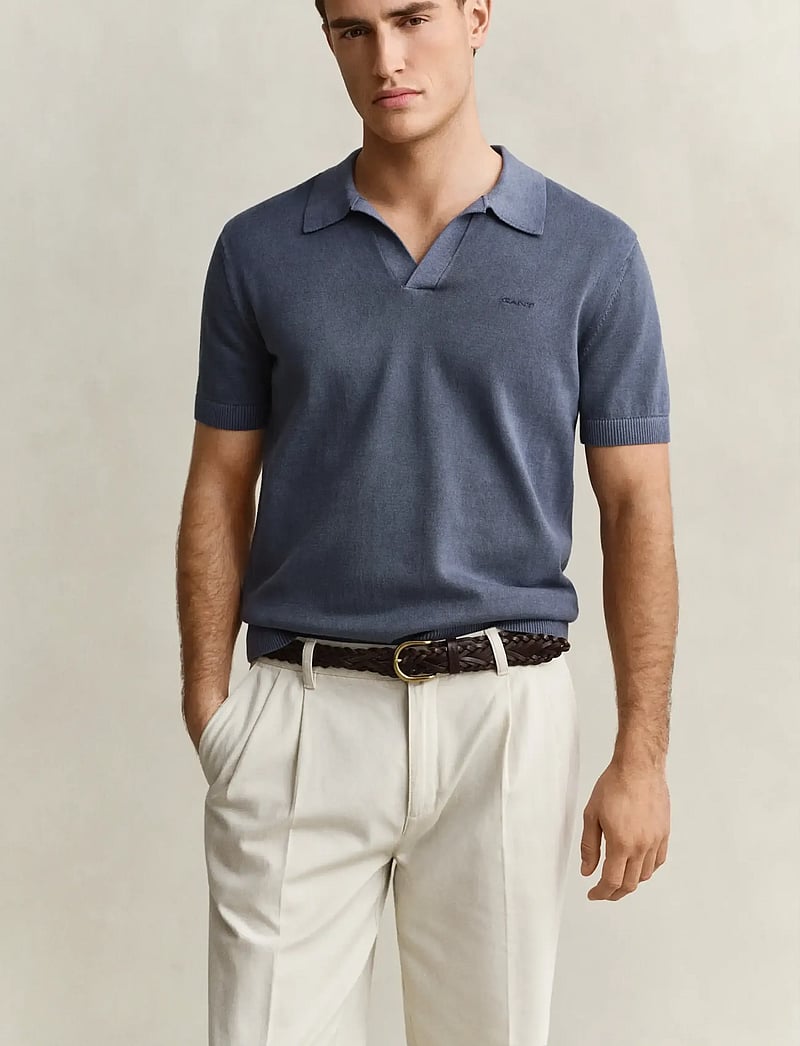 Gant - SUNFADED SS POLO - kurzärmelig - classic blue - 0