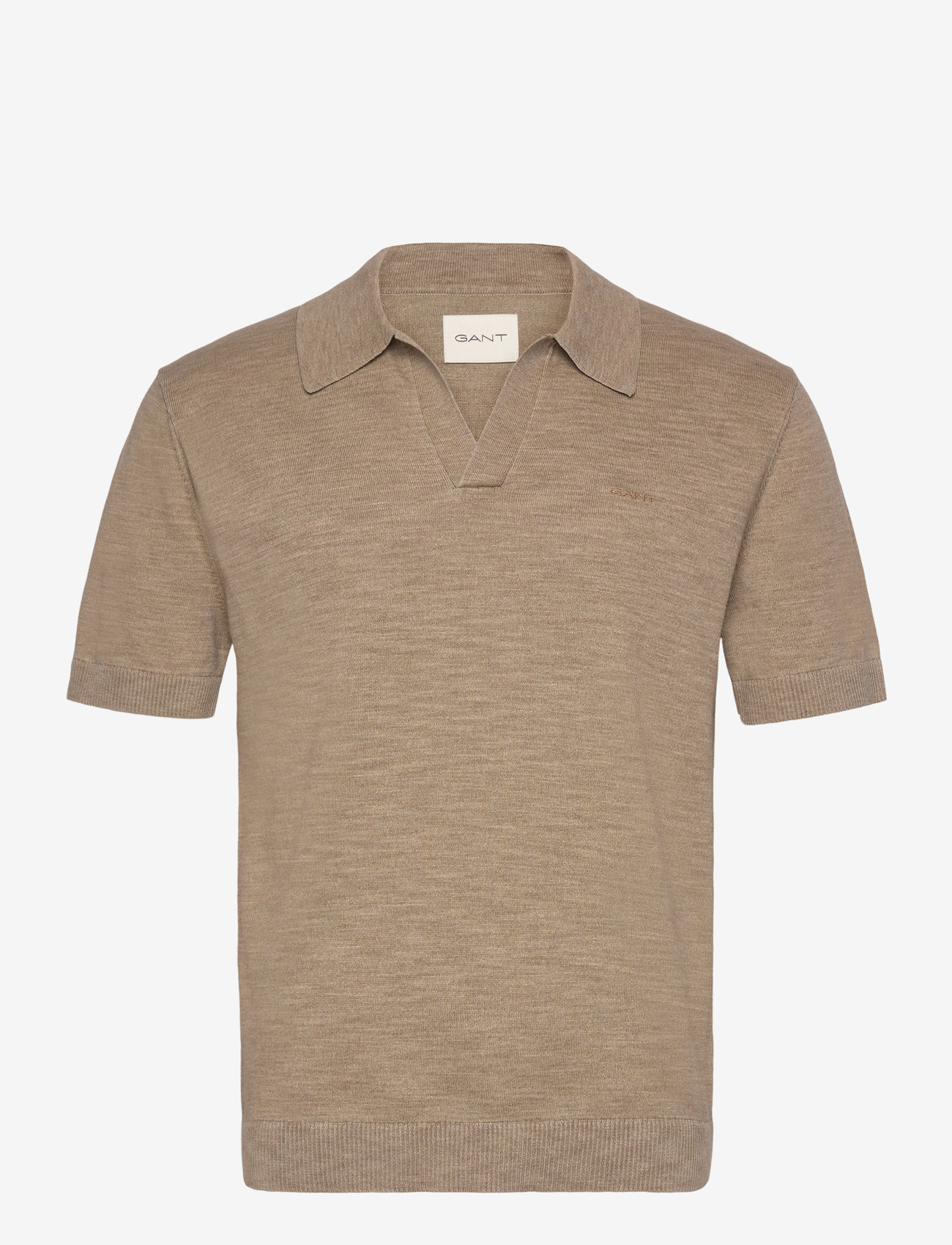 GANT - SUNFADED SS POLO - knitted polos - dry sand - 1