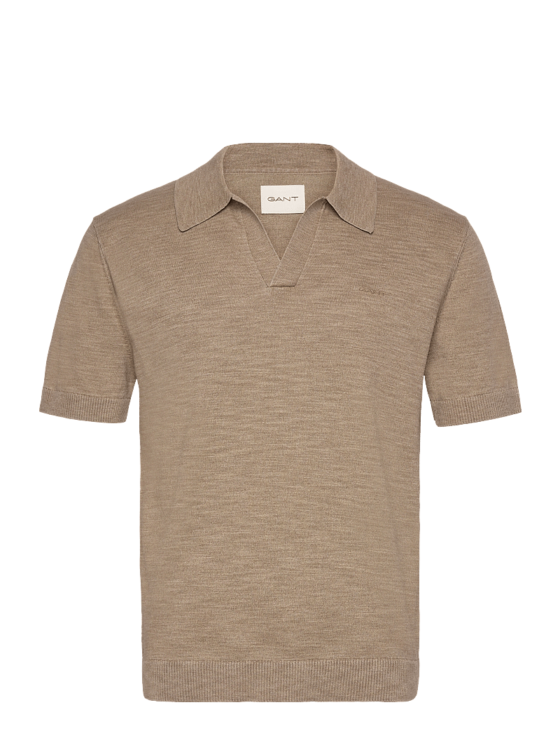 GANT - SUNFADED SS POLO - knitted polos - dry sand - 1