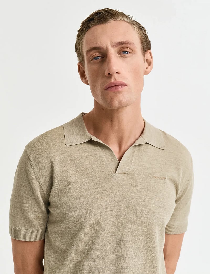 GANT - SUNFADED SS POLO - knitted polos - dry sand - 4