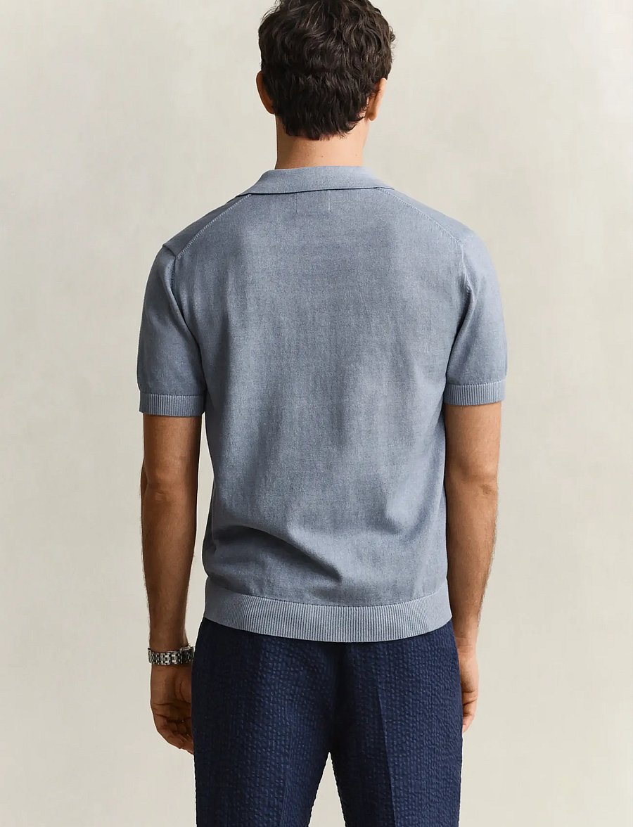 Gant - SUNFADED SS POLO - kurzärmelig - faded denim - 2