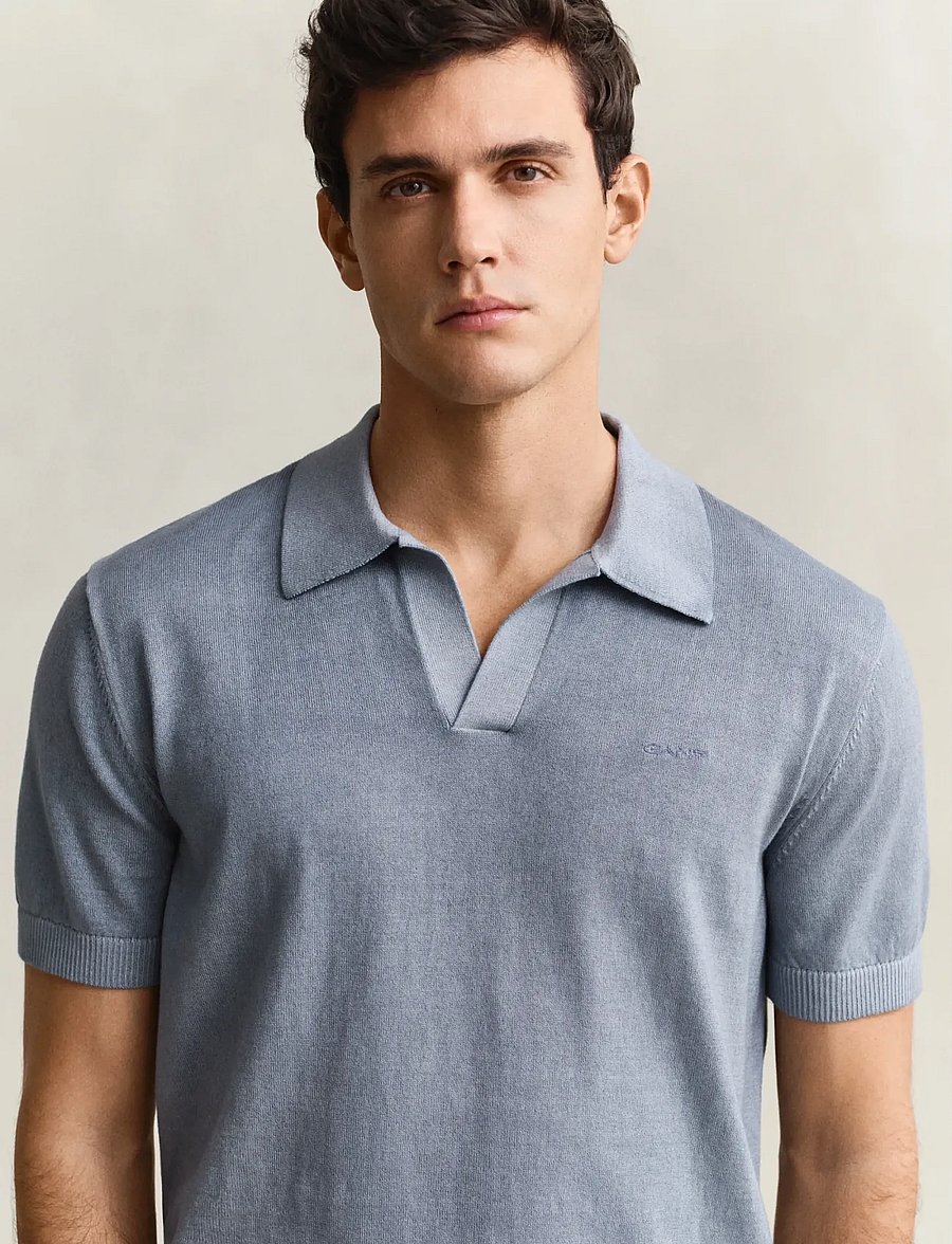 Gant - SUNFADED SS POLO - kurzärmelig - faded denim - 3
