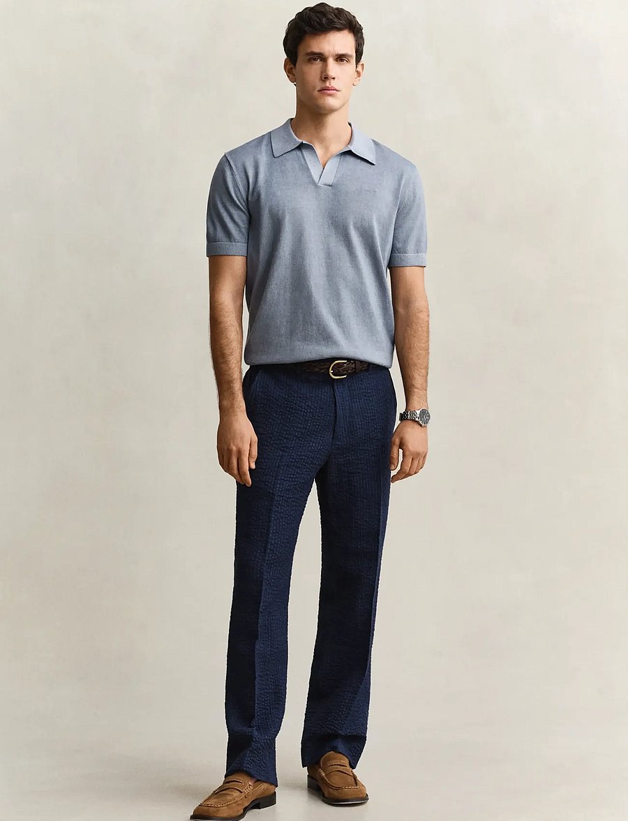 Gant - SUNFADED SS POLO - kurzärmelig - faded denim - 4