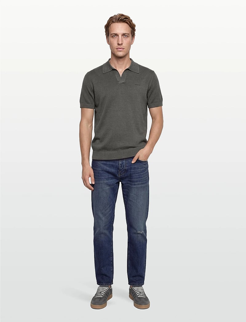 Gant - SUNFADED SS POLO - kurzärmelig - washed out black - 0
