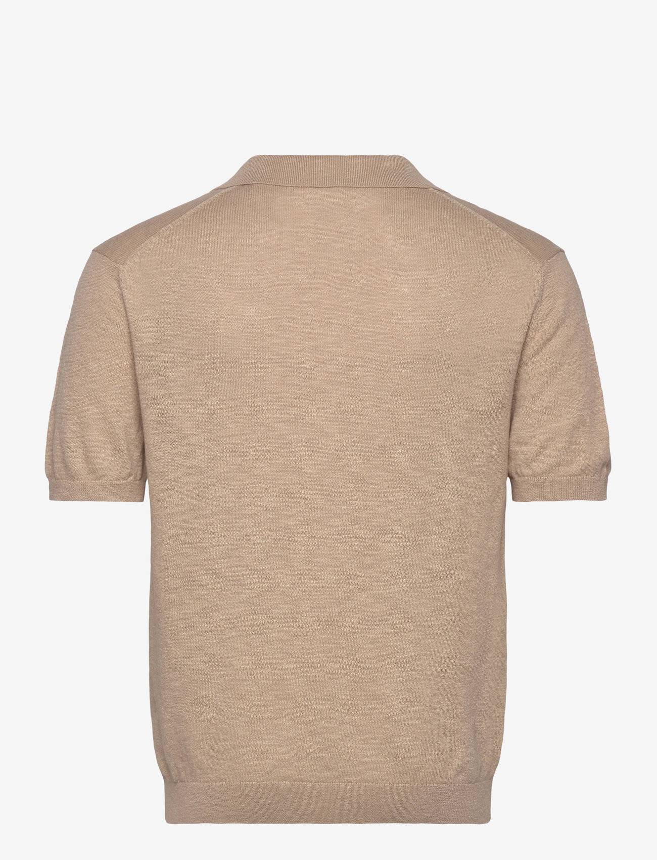GANT - LINEN BLEND SS POLO - kortärmade pikéer - dry sand - 2