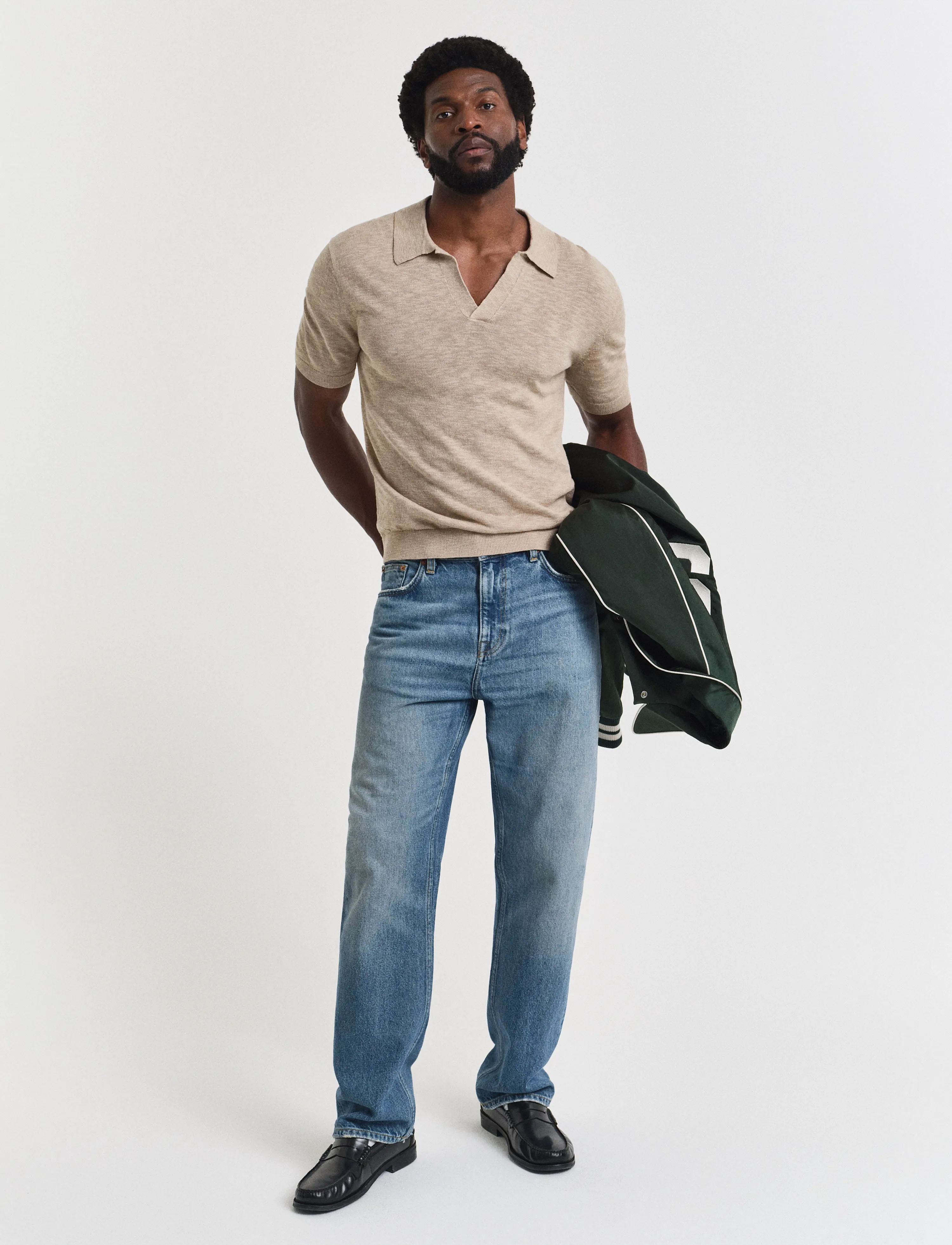 Gant - LINEN BLEND SS POLO - lühikeste varrukatega polod - dry sand - 5