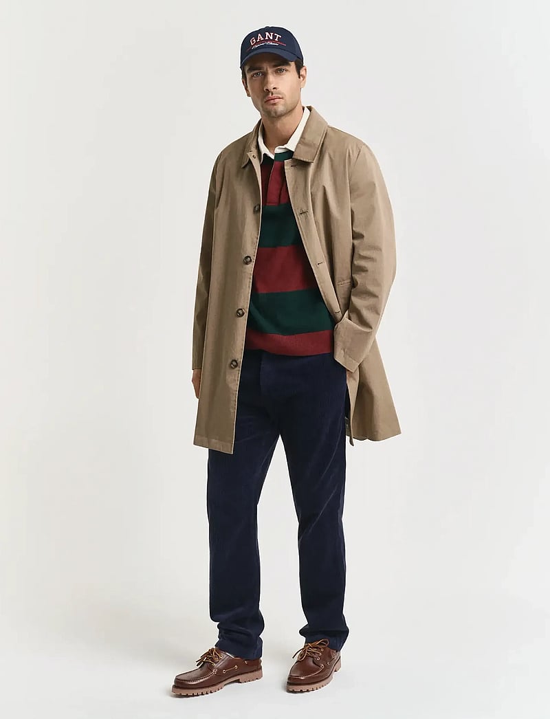 GANT - EXTRAFINE LAMBSWOOL STRIPED POLO - långärmade pikéer - tartan green - 4