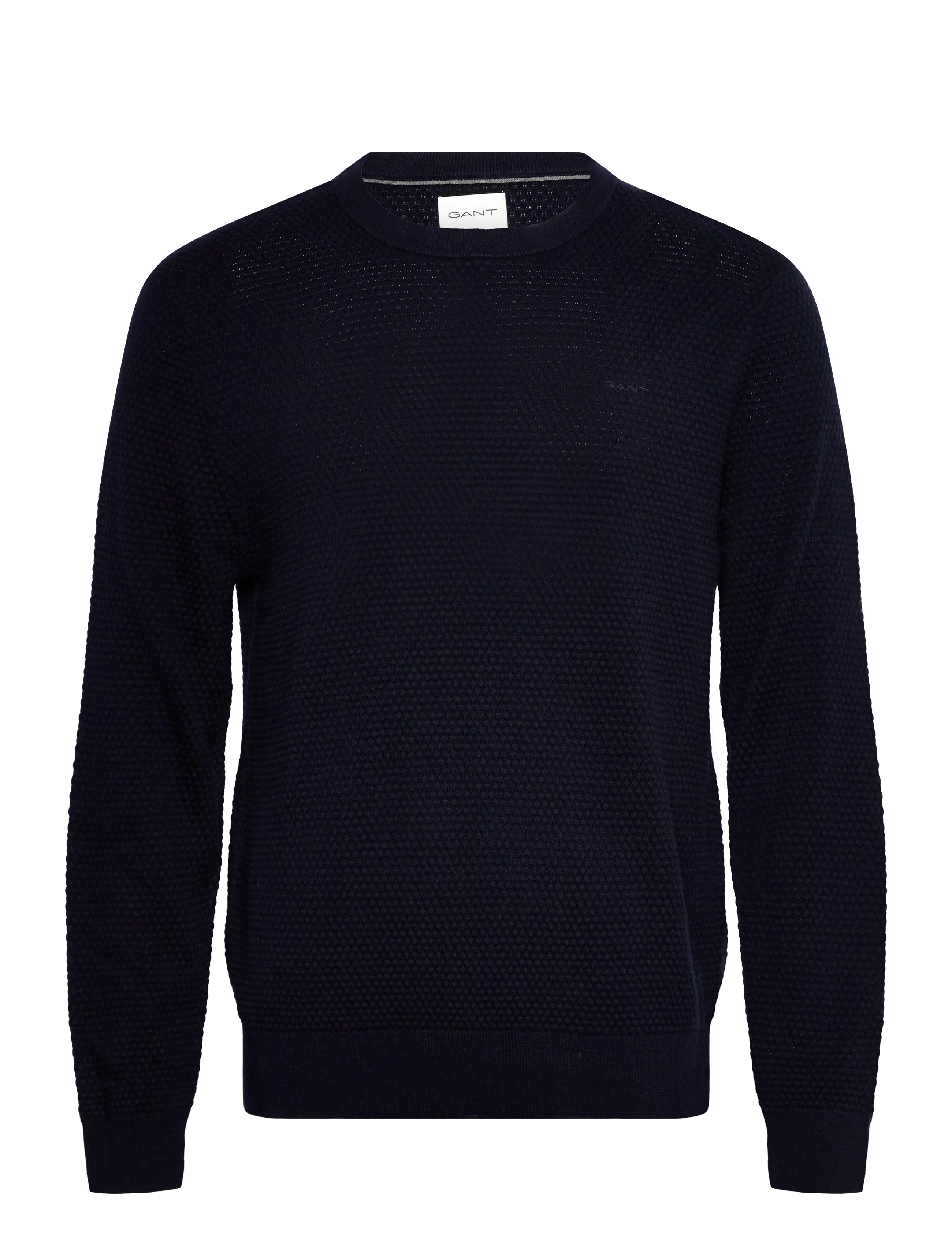 Textured Cotton Merino C-Neck