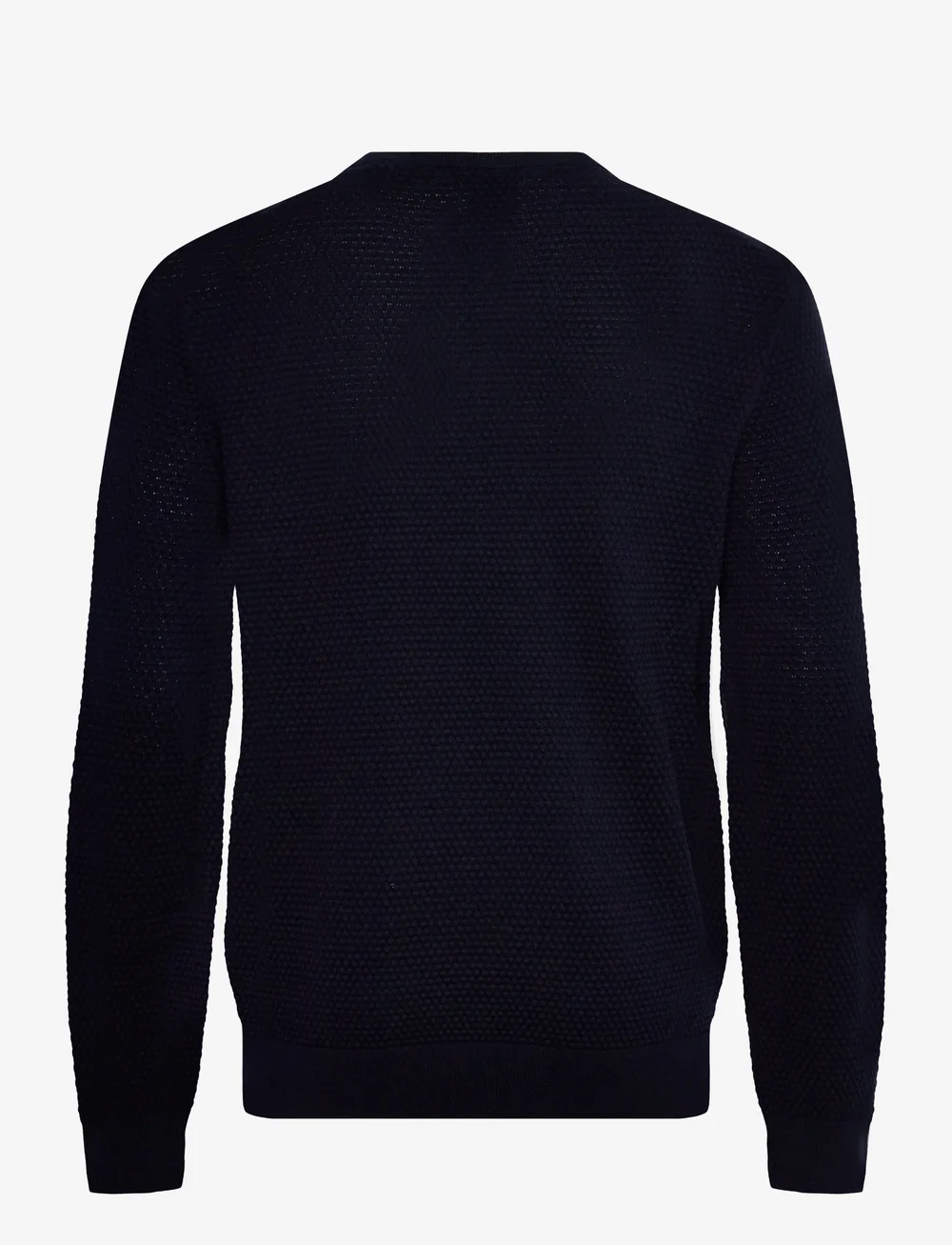 GANT - TEXTURED COTTON MERINO C-NECK - rund hals - evening blue - 1