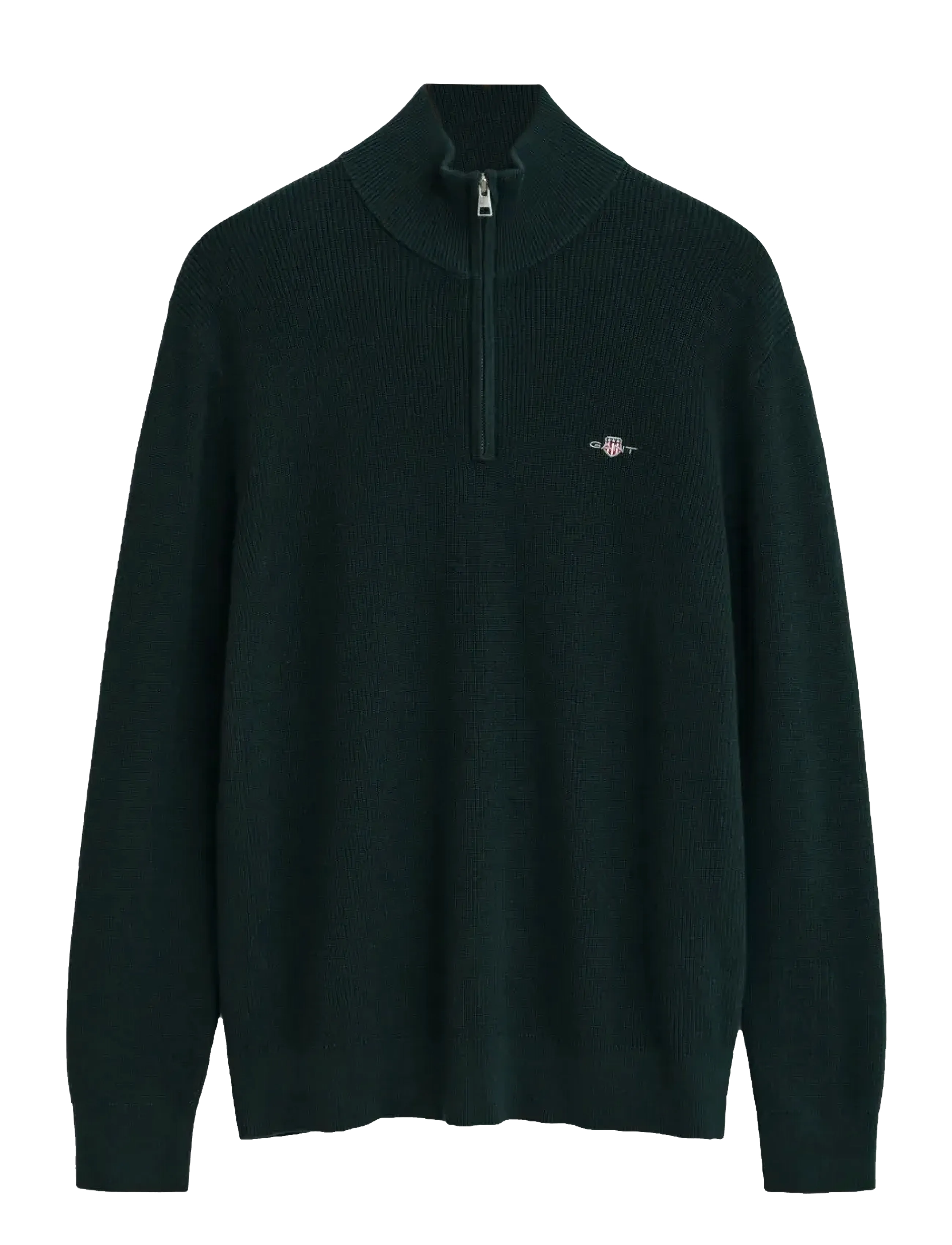 Gant COTTON MERINO RIBBED HALF ZIP - Strickmode - TARTAN GREEN / green