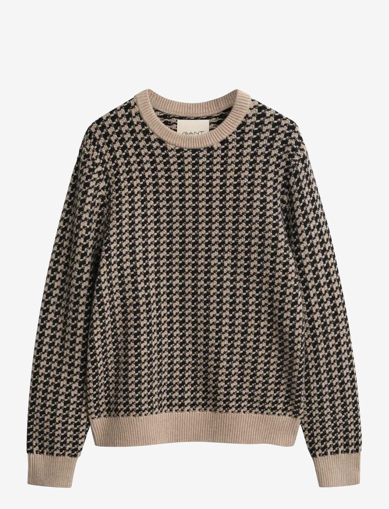 GANT - 2-TONE TEXTURE C-NECK - rundhals - dk charcoal melange - 1