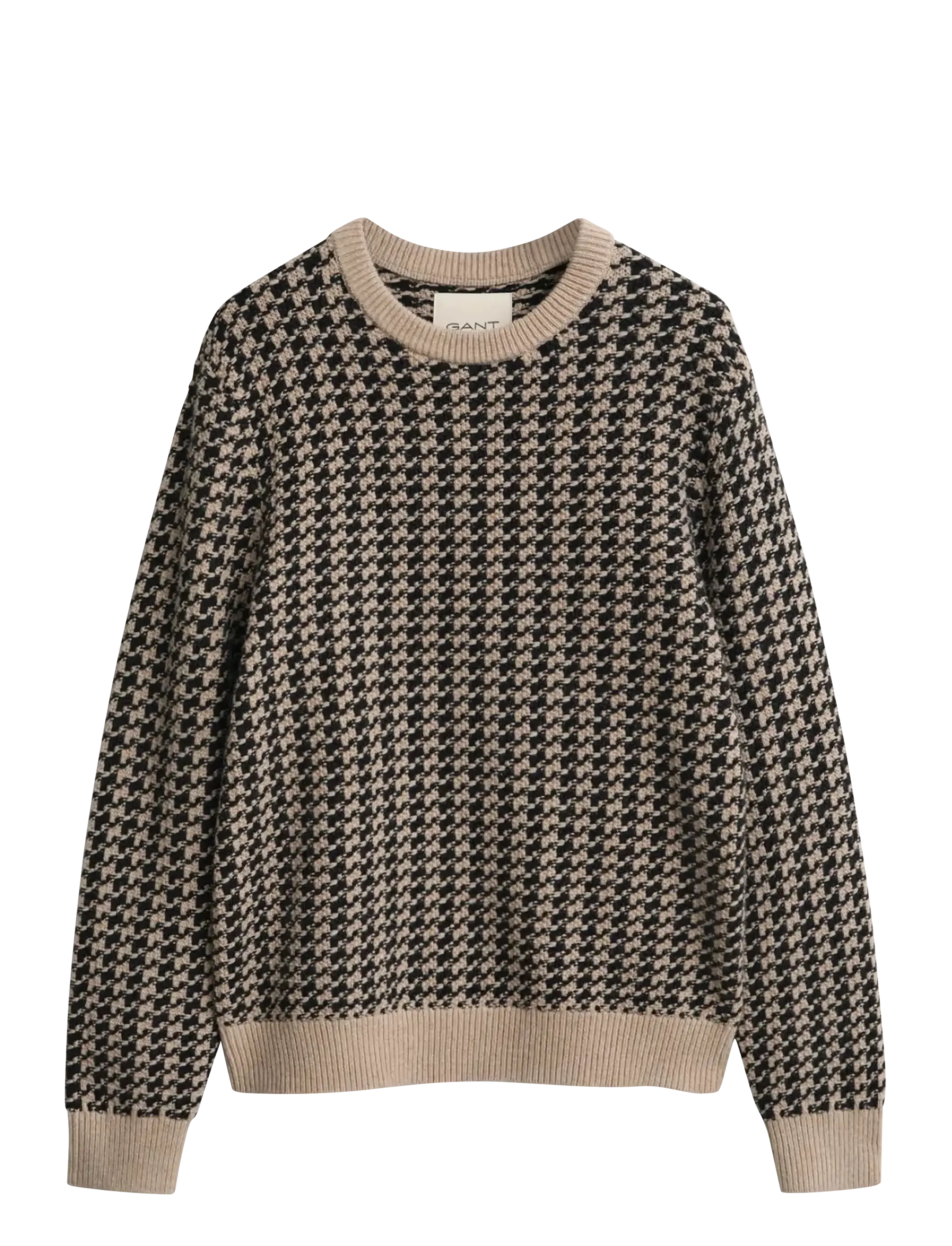 2-TONE TEXTURE C-NECK - DK CHARCOAL MELANGE