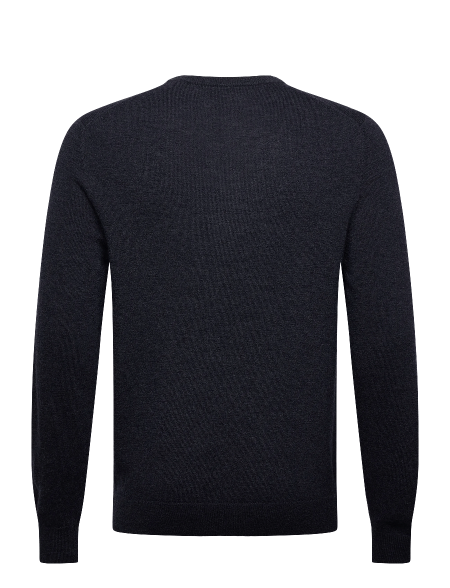 Gant - EXTRAFINE LAMBSWOOL V-NECK - v-ausschnitt - dark navy melange - 1