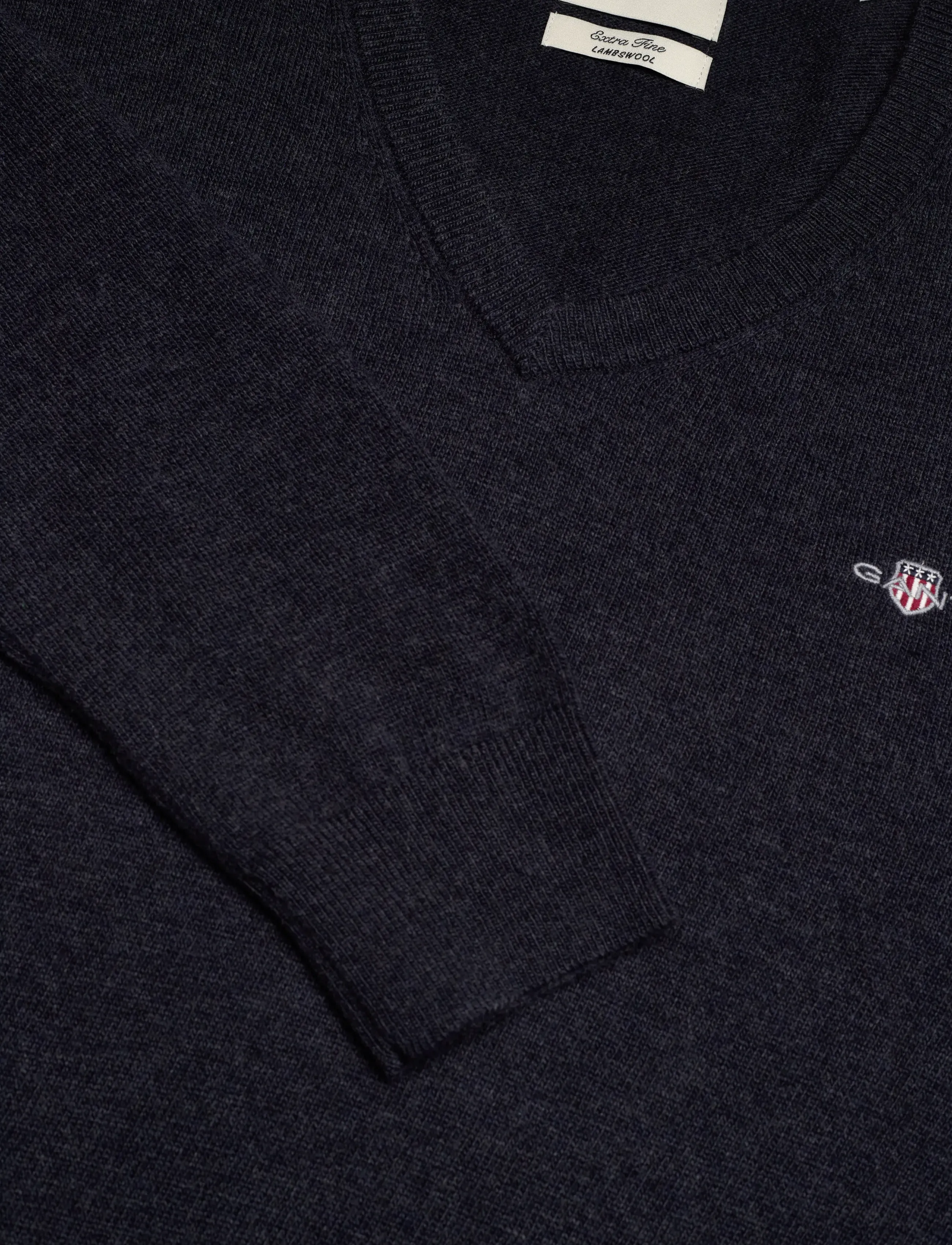 Gant - EXTRAFINE LAMBSWOOL V-NECK - v-ringat - dark navy melange - 2