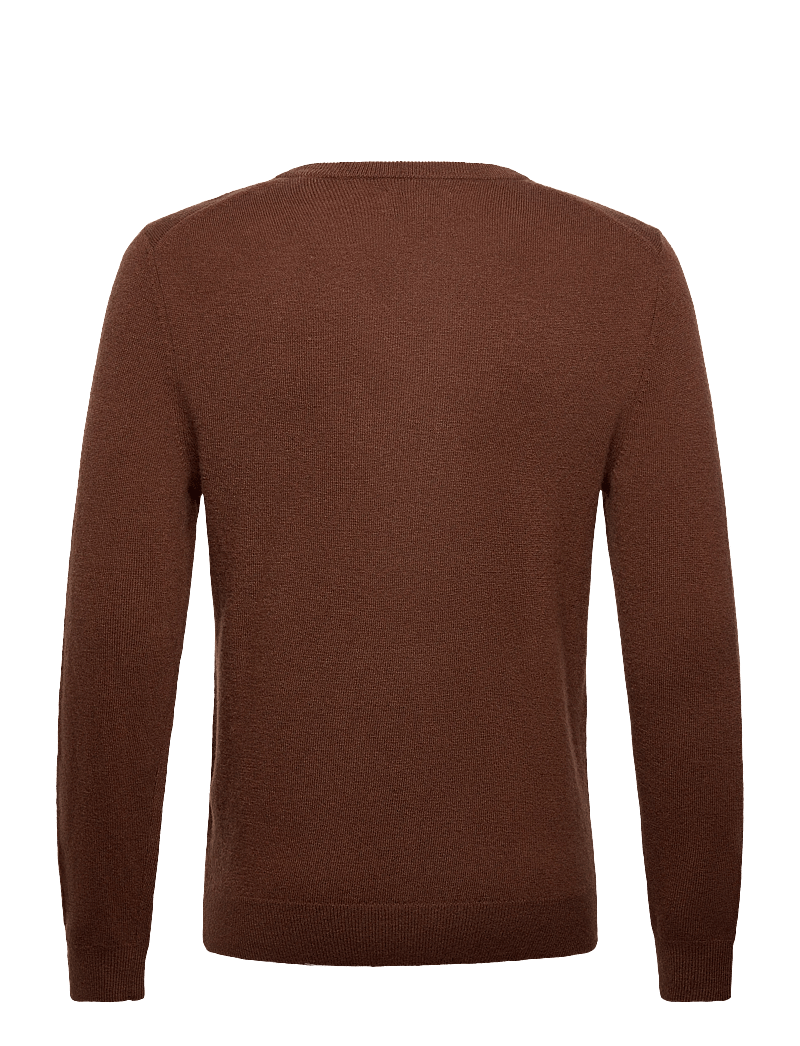 GANT - EXTRAFINE LAMBSWOOL V-NECK - v-ausschnitt - mahogany brown - 1