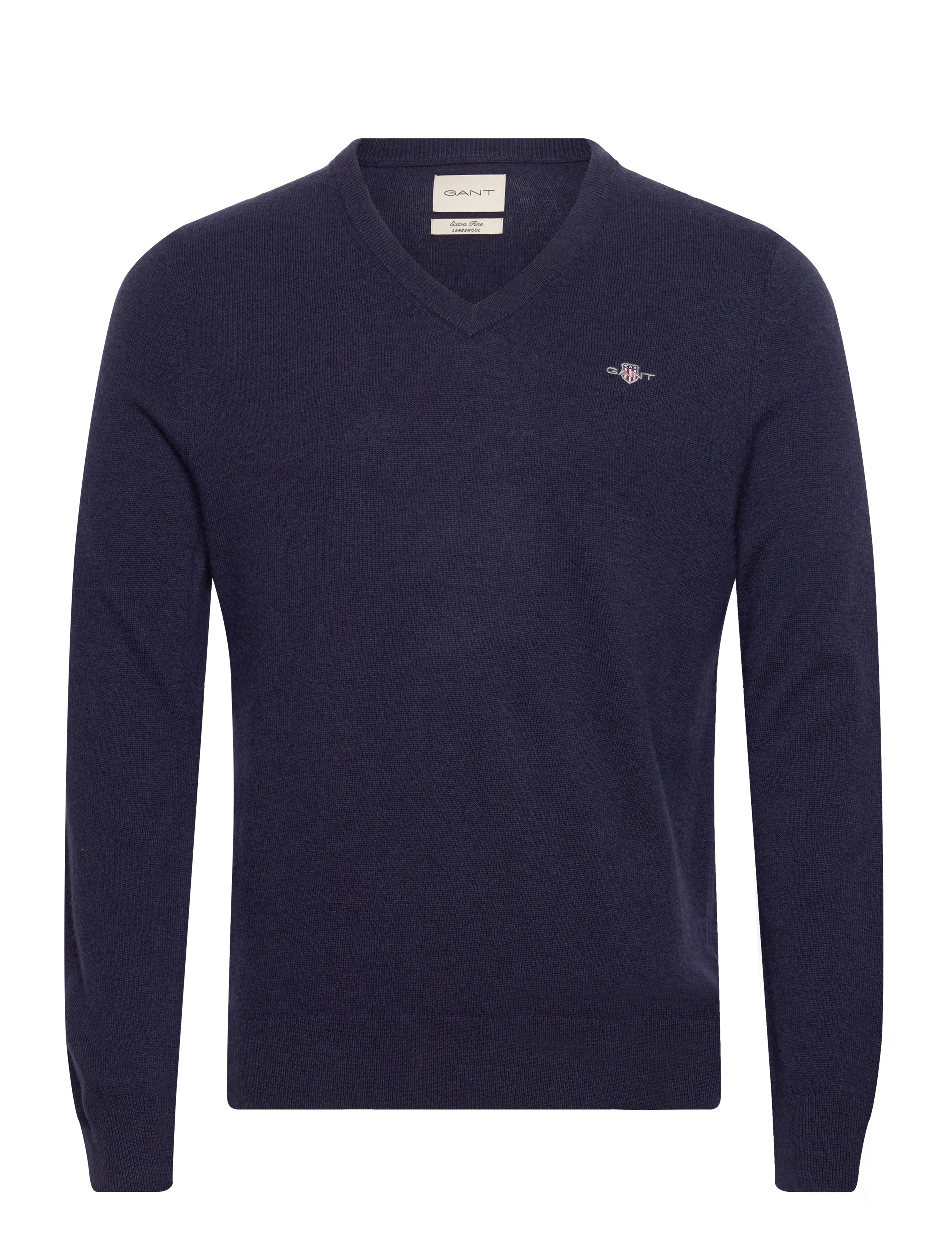 Gant EXTRAFINE LAMBSWOOL V-NECK - Gant - MARINE / navy