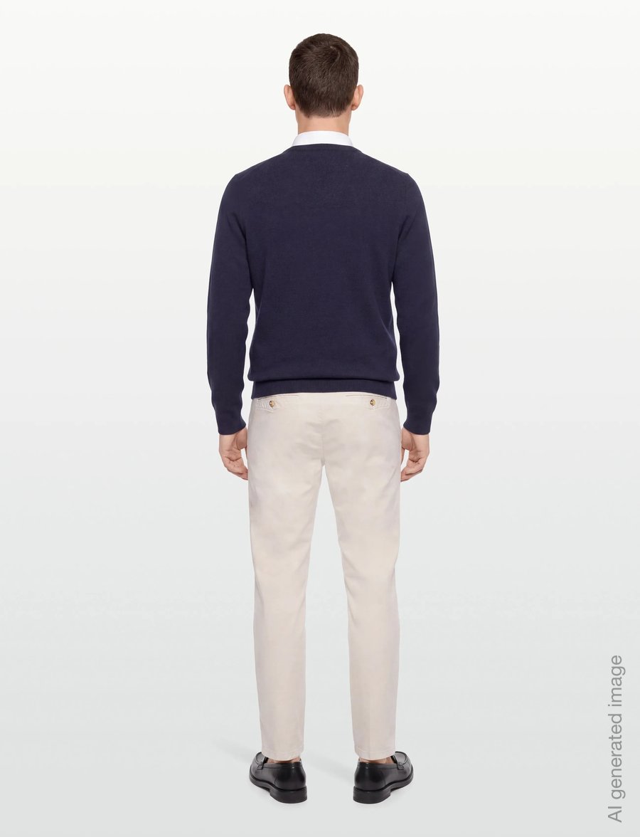 Gant - EXTRAFINE LAMBSWOOL V-NECK - swetry w serek - marine - 4
