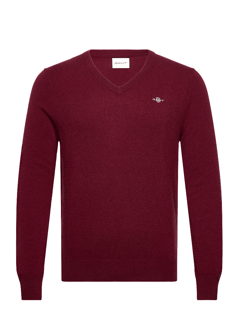 GANT - EXTRAFINE LAMBSWOOL V-NECK - v-hals - plumped red - 0
