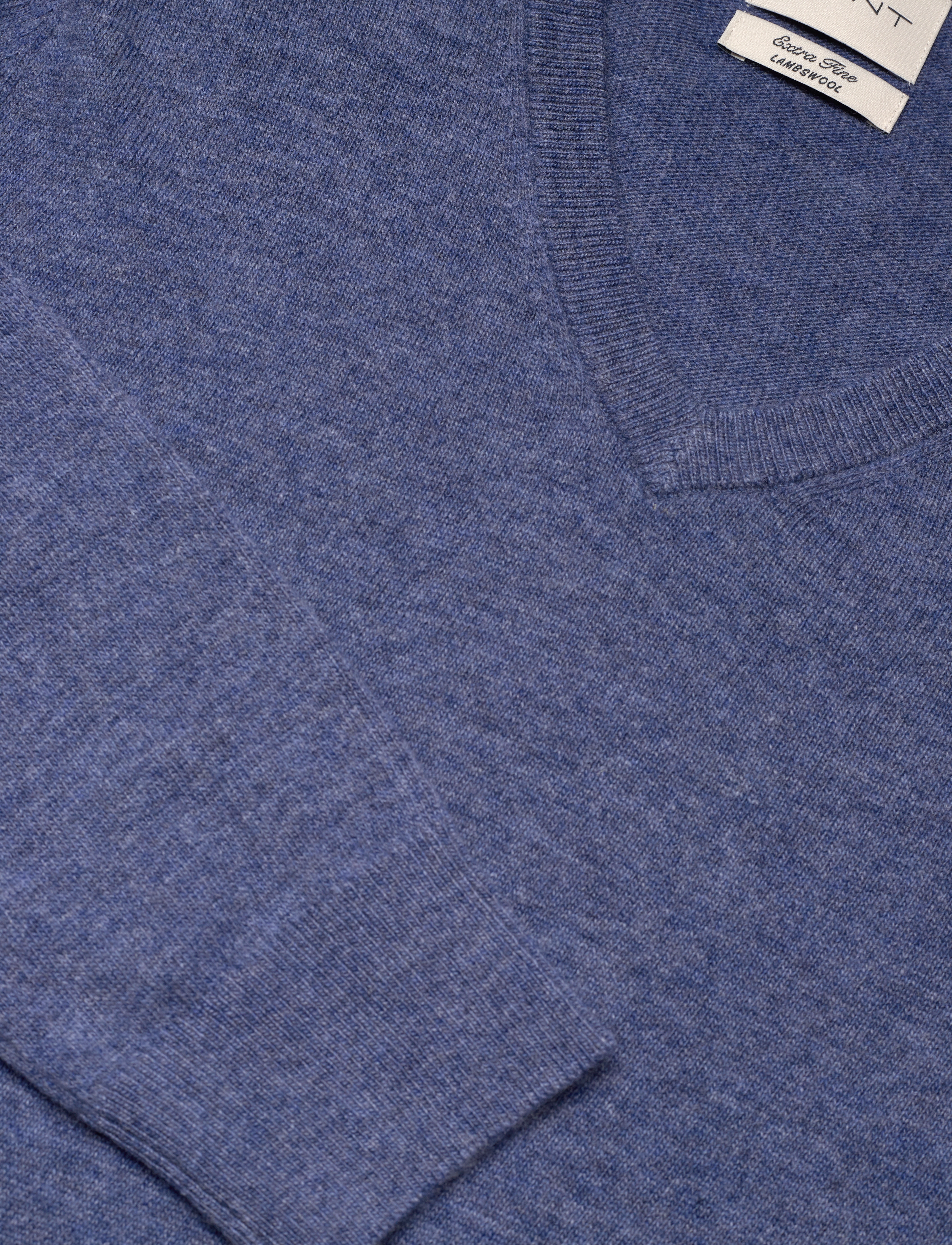Gant - EXTRAFINE LAMBSWOOL V-NECK - v-necks - stone blue melange - 2