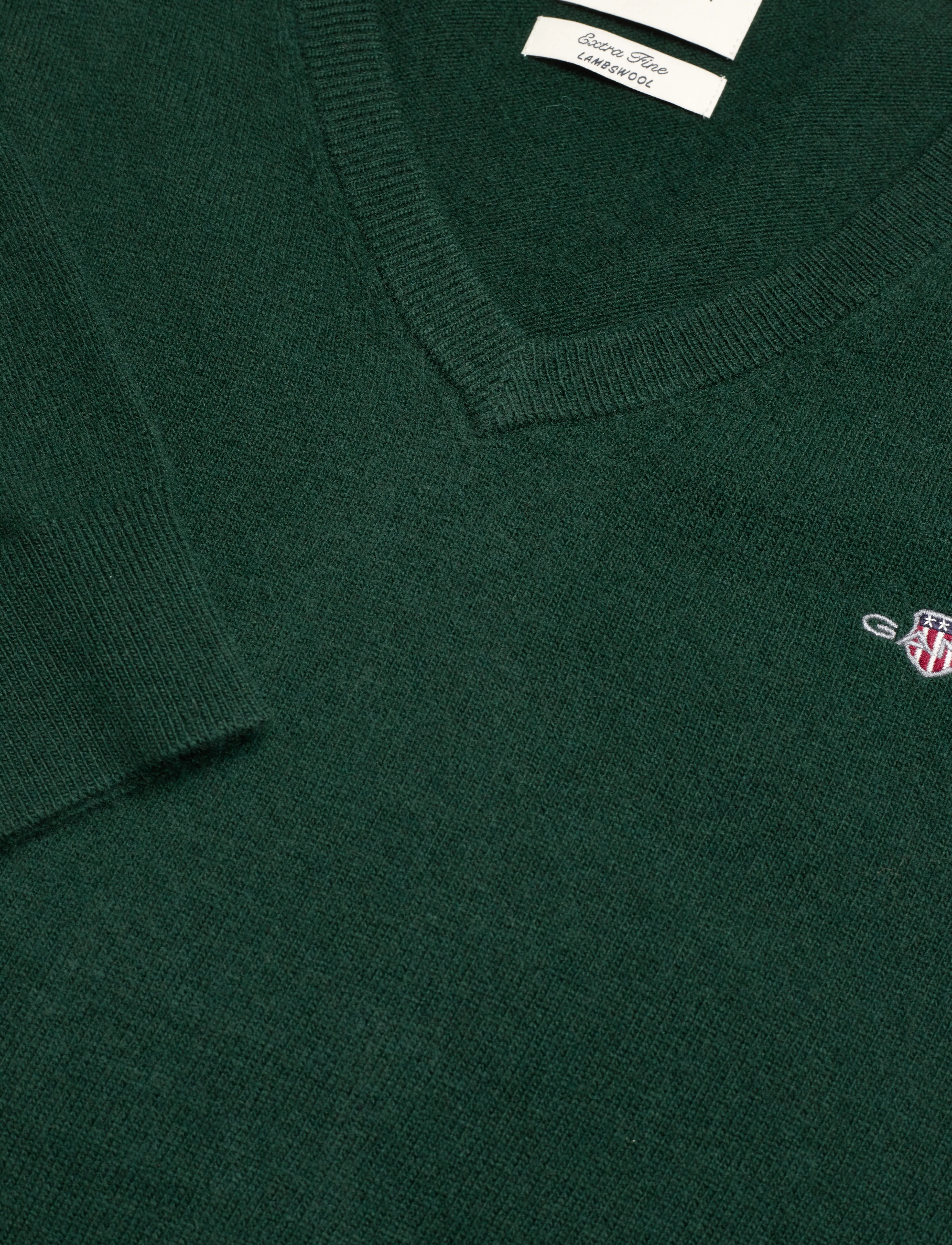 Gant - EXTRAFINE LAMBSWOOL V-NECK - v-necks - tartan green - 2