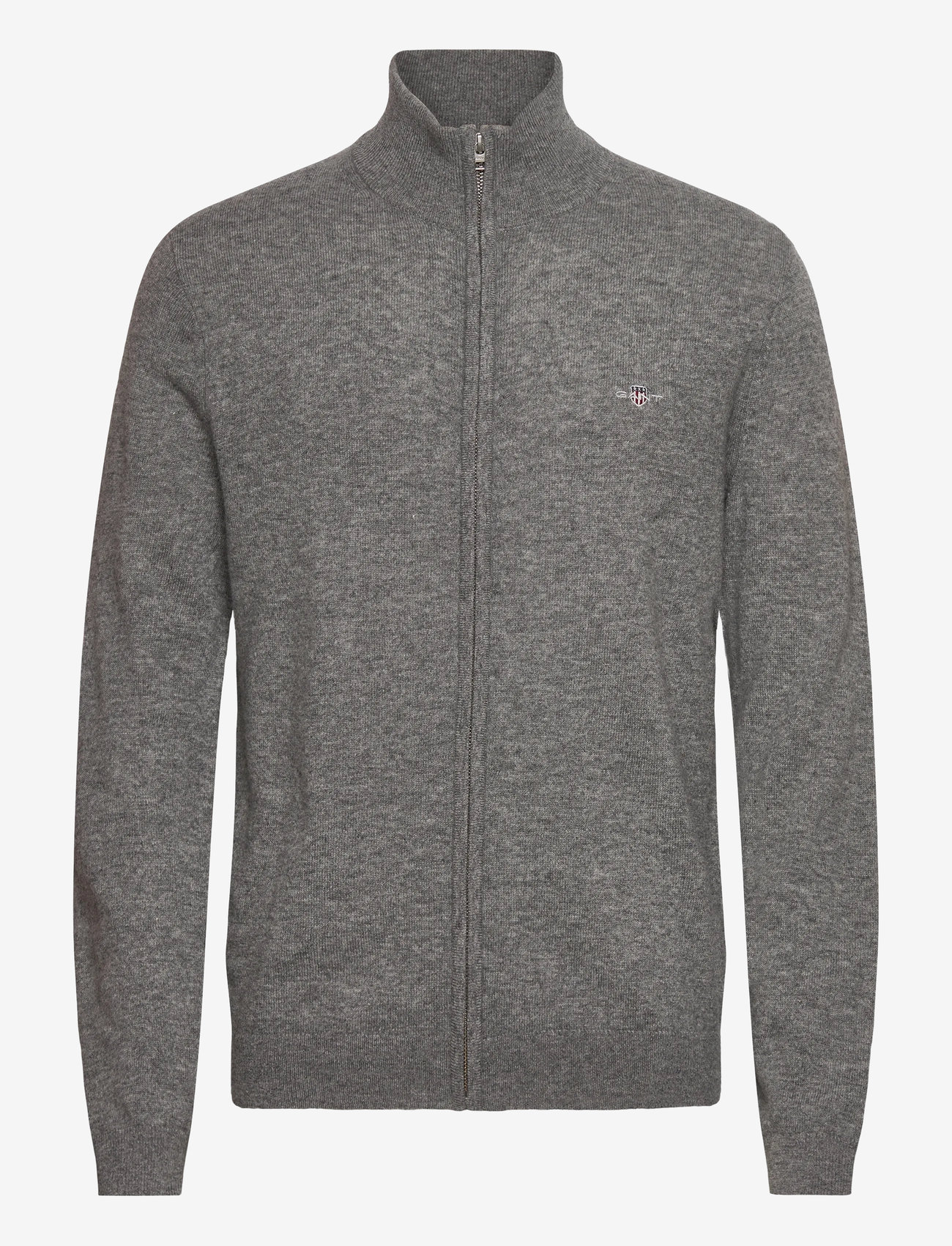 GANT - EXTRAFINE LAMBSWOOL ZIP CARDIGAN - lukuga džemprid - dark grey melange - 0