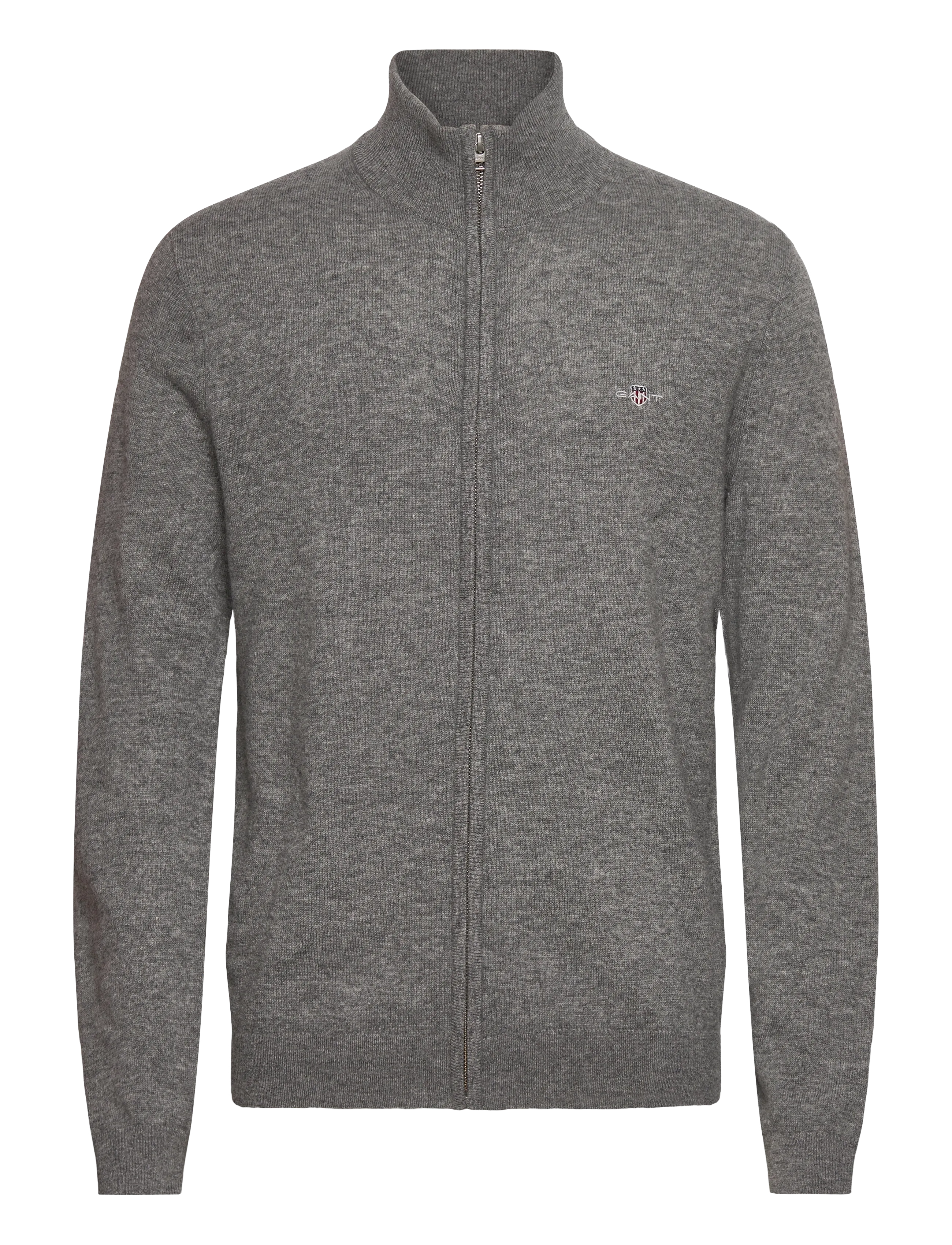 Gant EXTRAFINE LAMBSWOOL ZIP CARDIGAN - Cardigans - DARK GREY MELANGE / grey