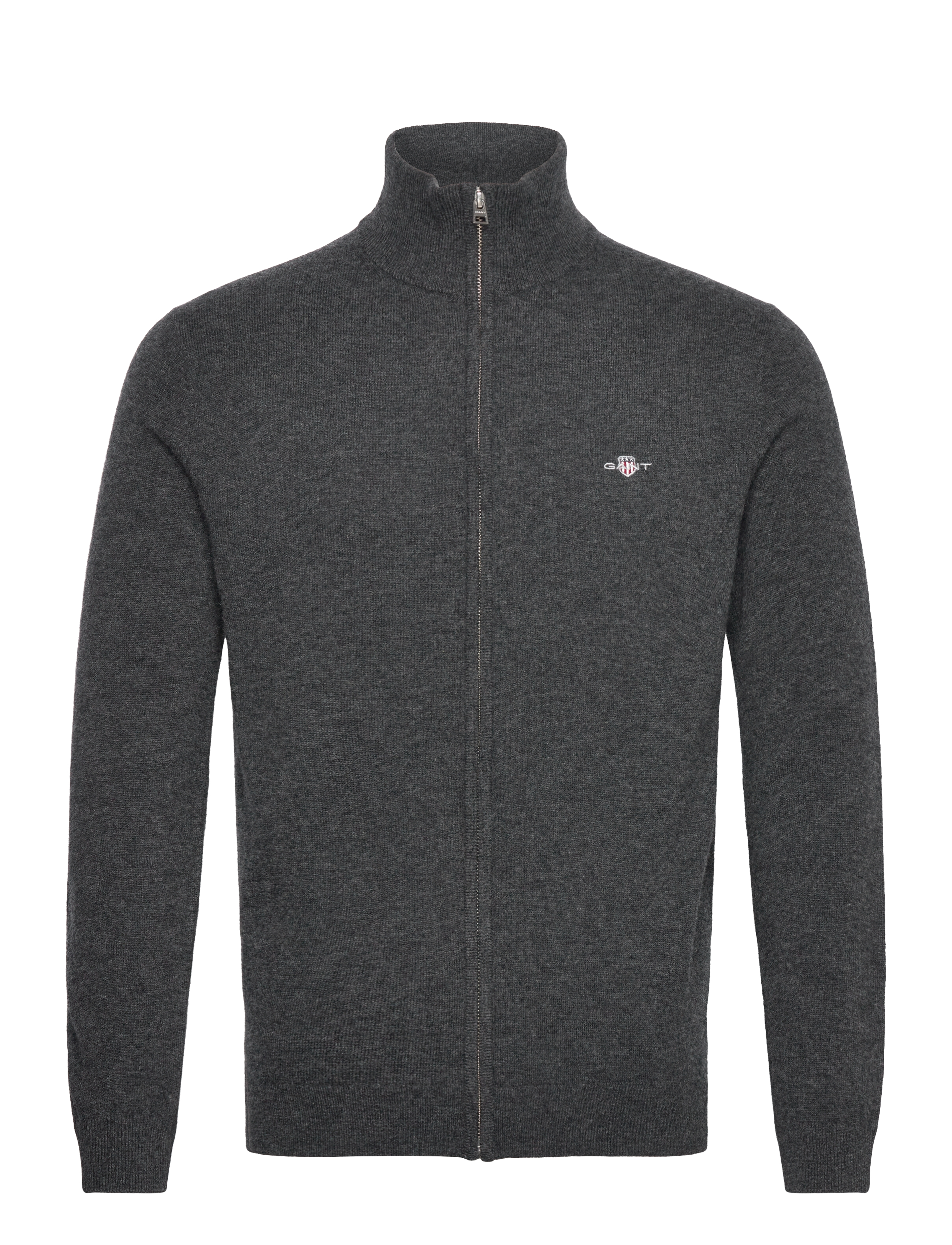 Gant EXTRAFINE LAMBSWOOL ZIP CARDIGAN - Strickmode - DK CHARCOAL MELANGE / grey