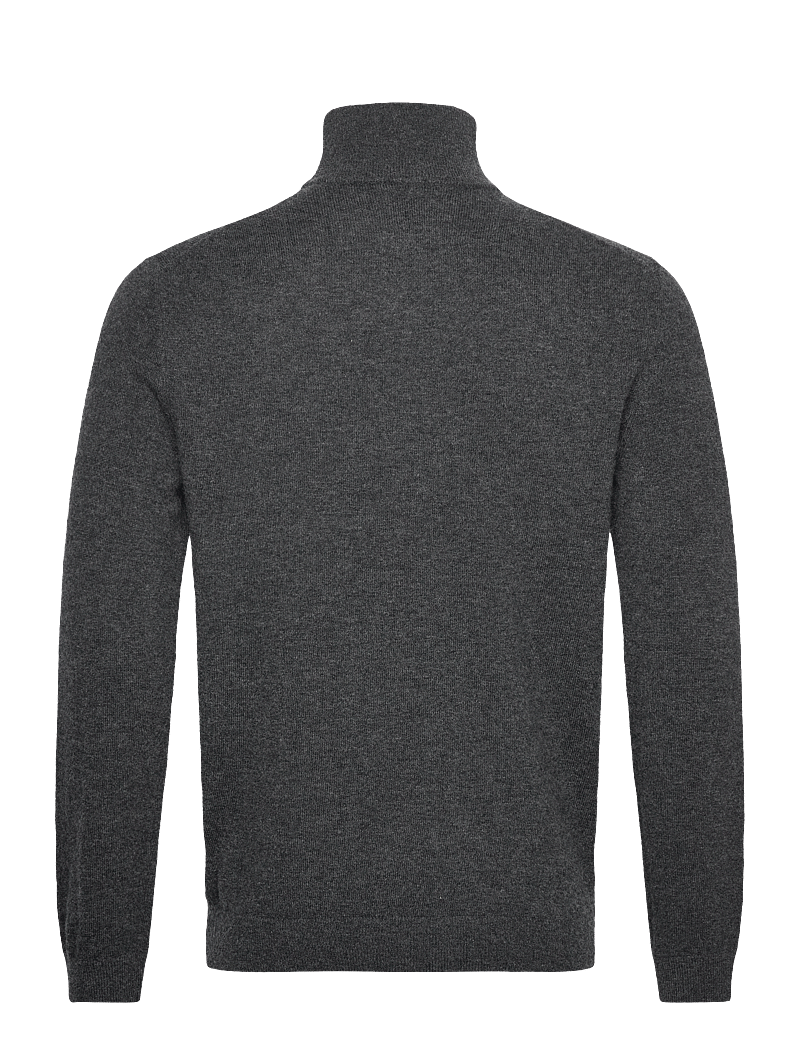 GANT - EXTRAFINE LAMBSWOOL ZIP CARDIGAN - full zip tröjor - dk charcoal melange - 1