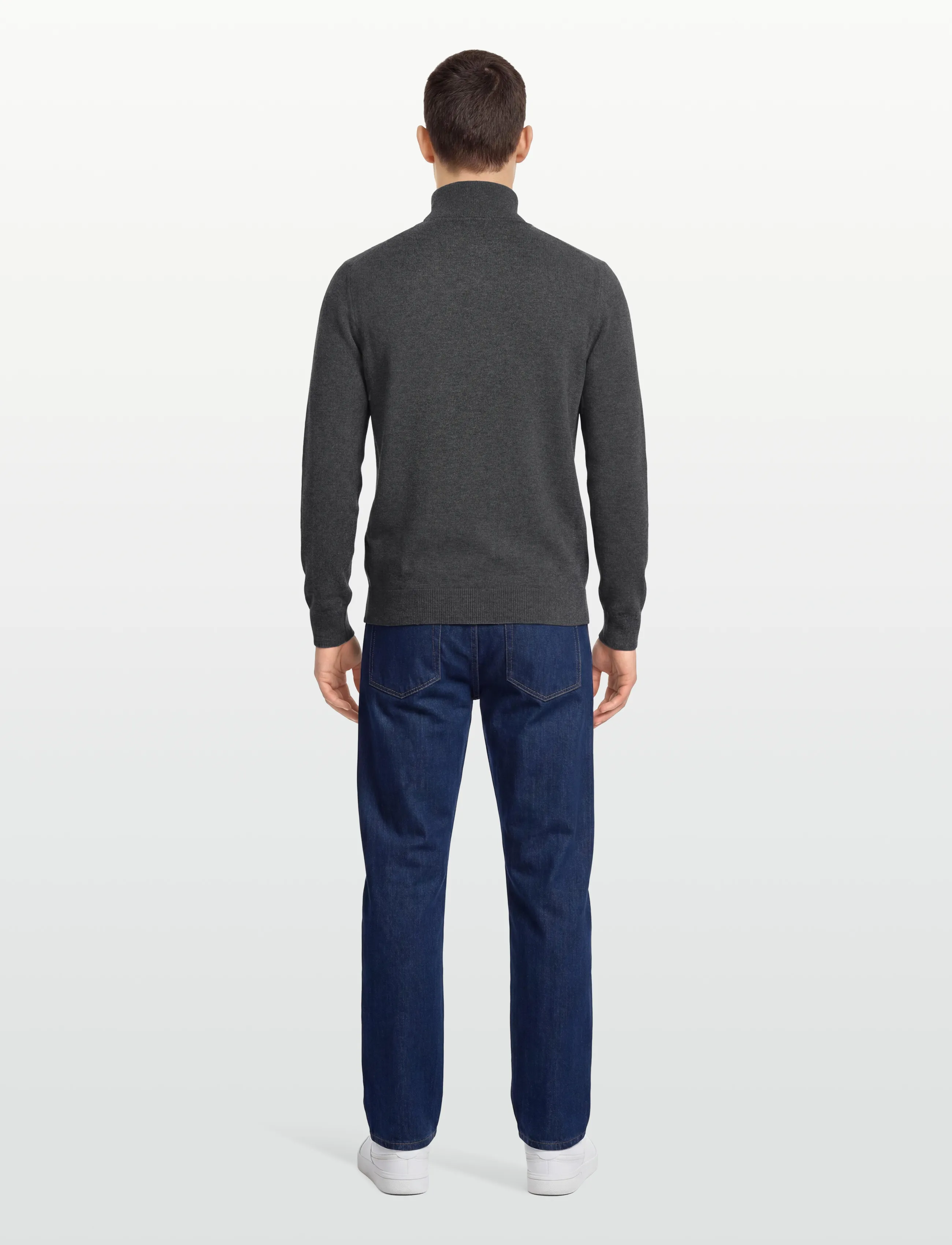 Gant - EXTRAFINE LAMBSWOOL ZIP CARDIGAN - cardigans - dk charcoal melange - 4