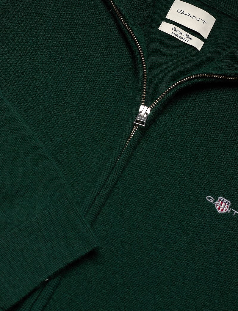 GANT - EXTRAFINE LAMBSWOOL ZIP CARDIGAN - pullover mit durchgehendem reißverschluss - tartan green - 2