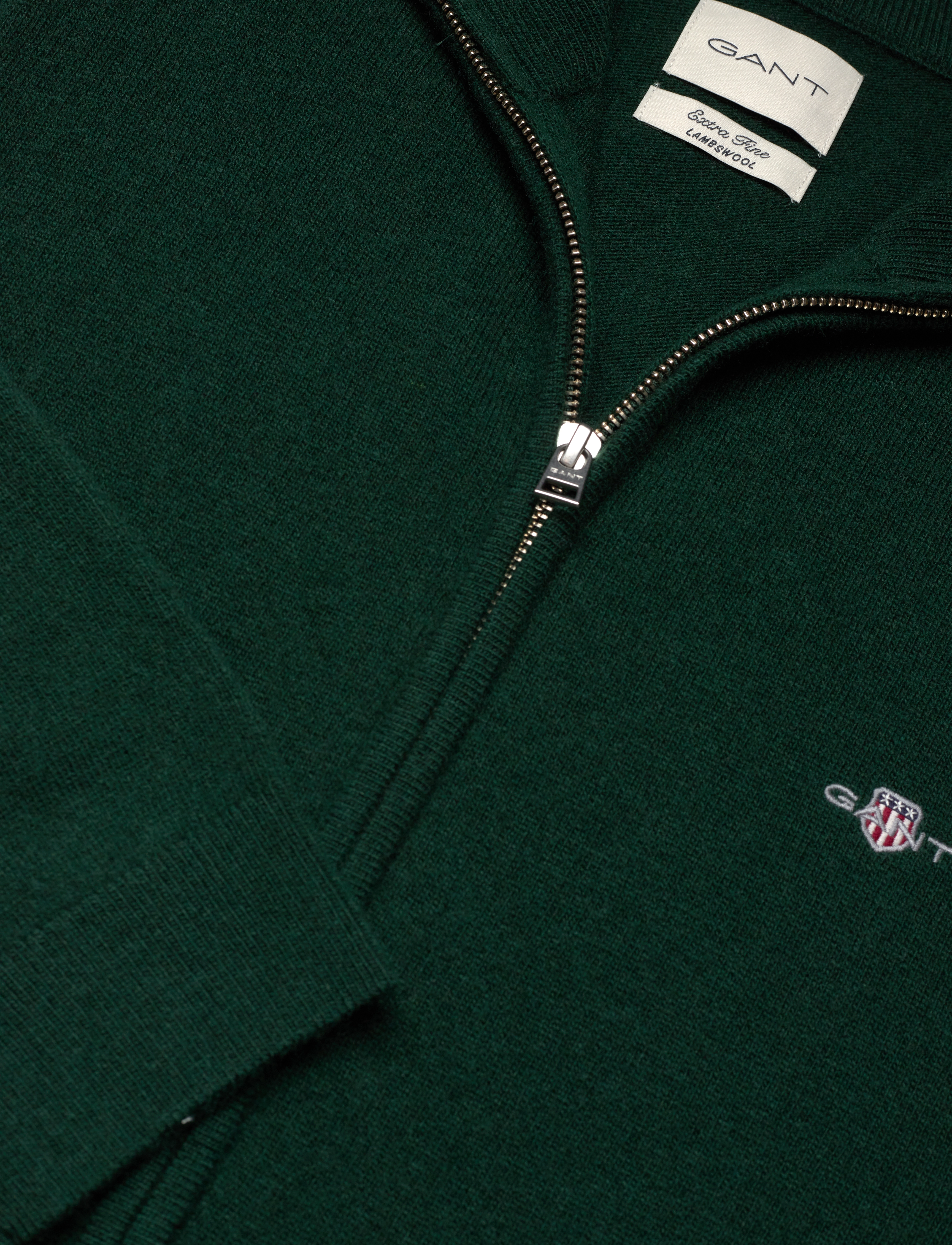 Gant - EXTRAFINE LAMBSWOOL ZIP CARDIGAN - pullover mit durchgehendem reißverschluss - tartan green - 2