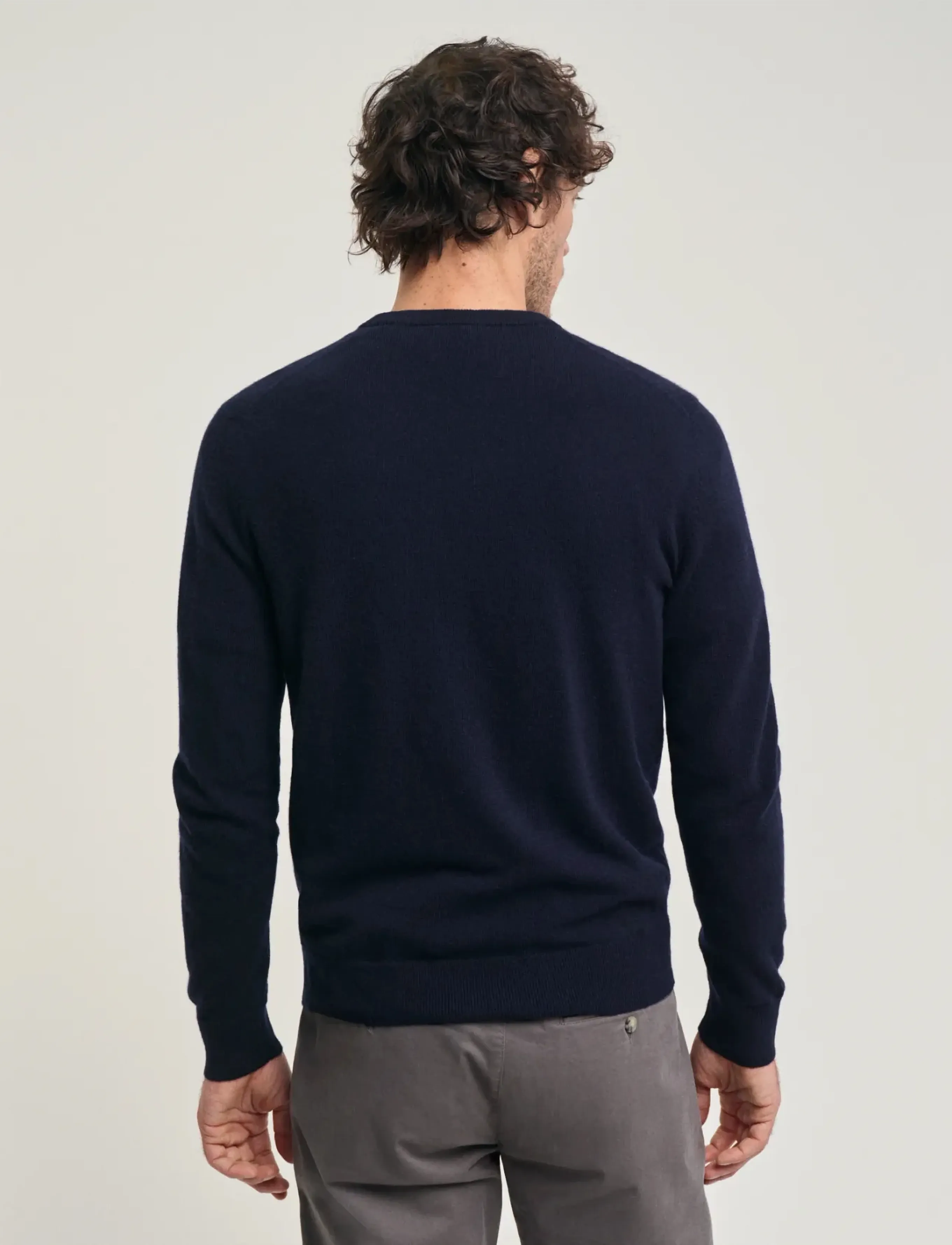 Gant - EXTRAFINE LAMBSWOOL C-NECK A/S - strik med rund hals - evening blue - 3